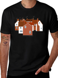 Quaint Village T-Shirt - Unique House Print