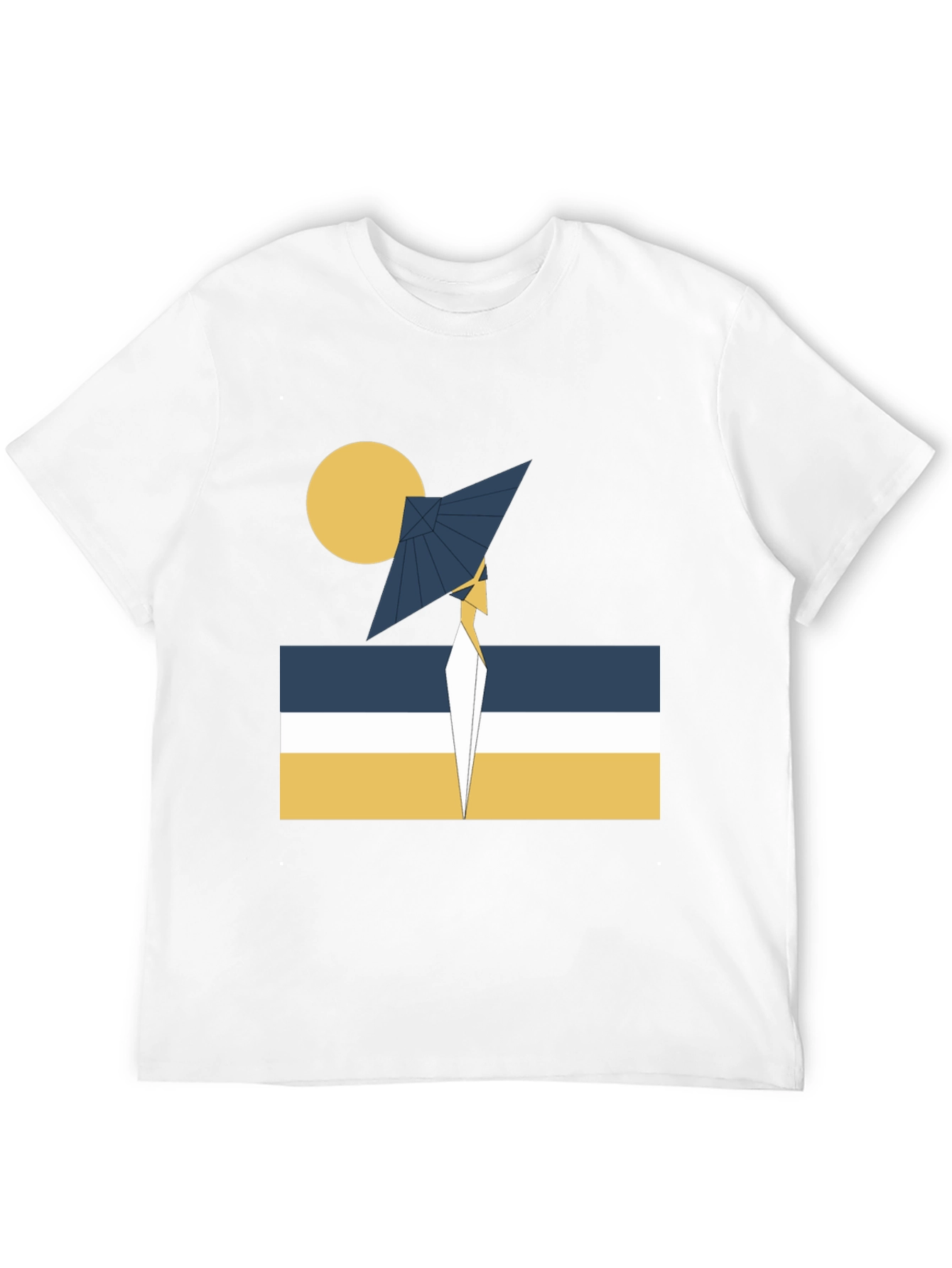 Abstract Geometric Graphic Tee - Modern Design