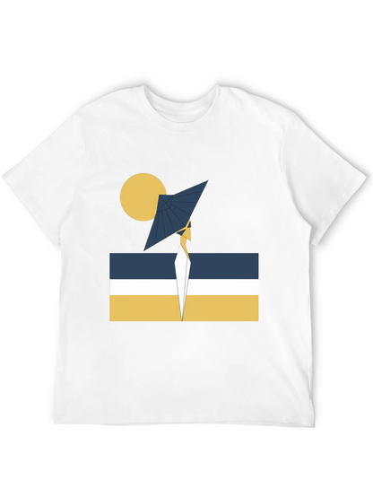 Abstract Geometric Graphic Tee - Modern Design