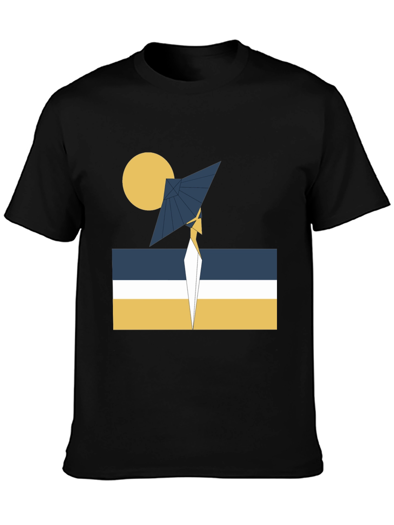Abstract Geometric Graphic Tee - Modern Design