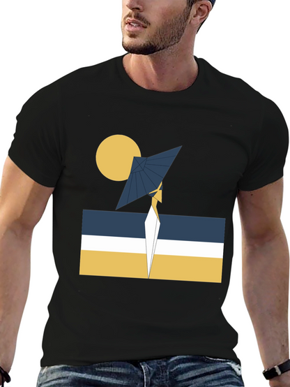 Abstract Geometric Graphic Tee - Modern Design