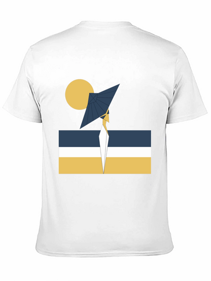 Abstract Geometric Graphic Tee - Modern Design