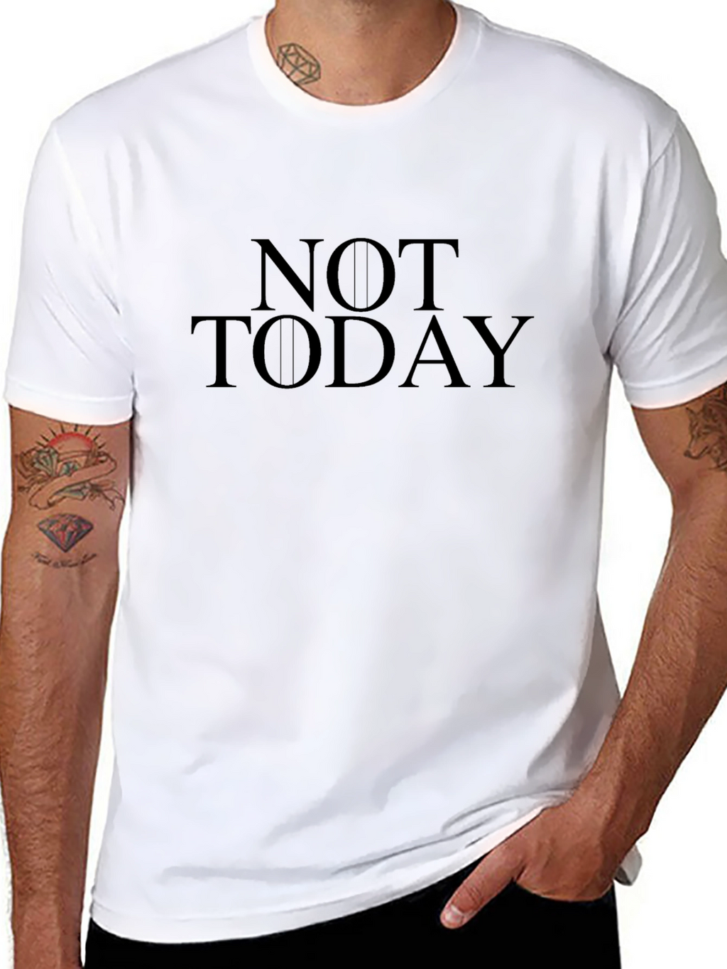 Not Today Black T-Shirt Graphic Tee
