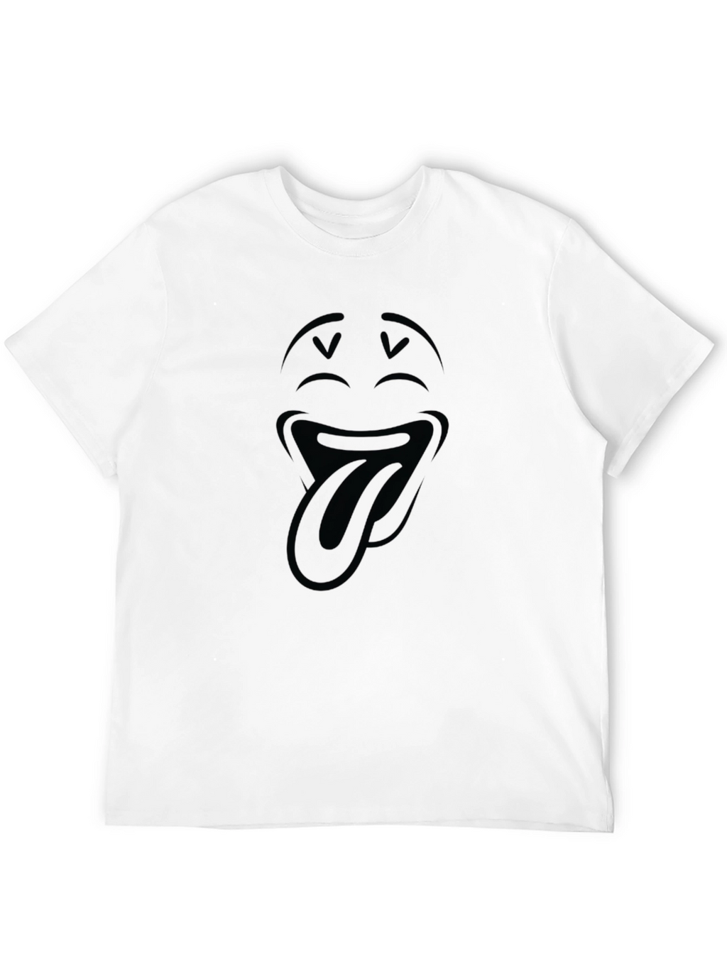 Emoji Tongue Out Black T-Shirt