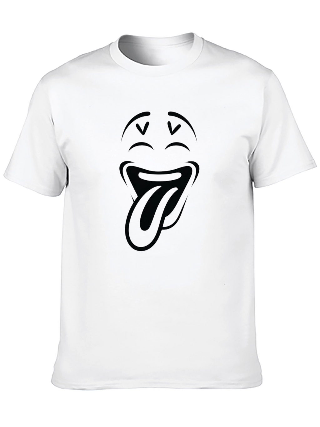 Emoji Tongue Out Black T-Shirt