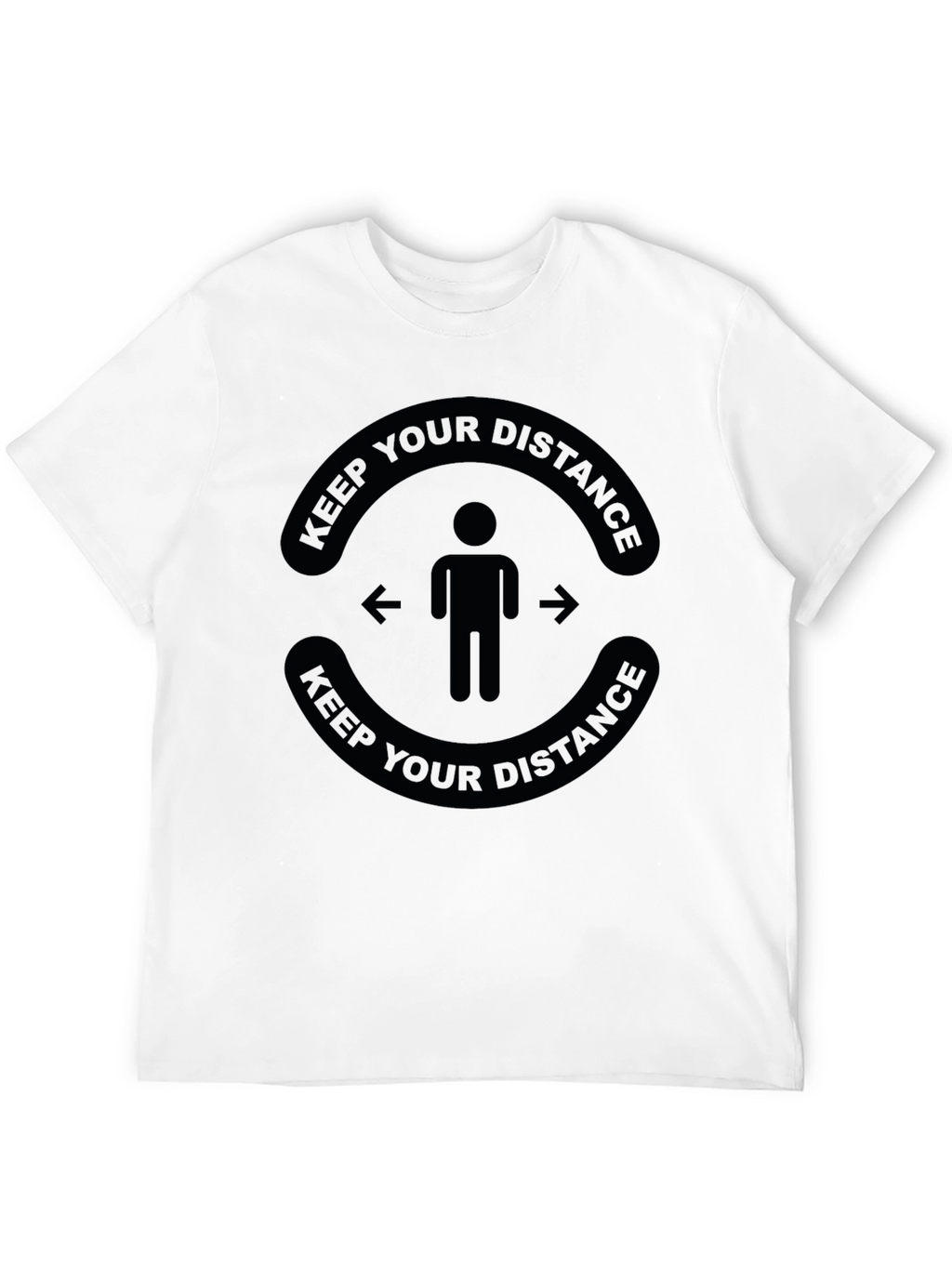 Keep Your Distance T-Shirt - Black Social Distancing Tee