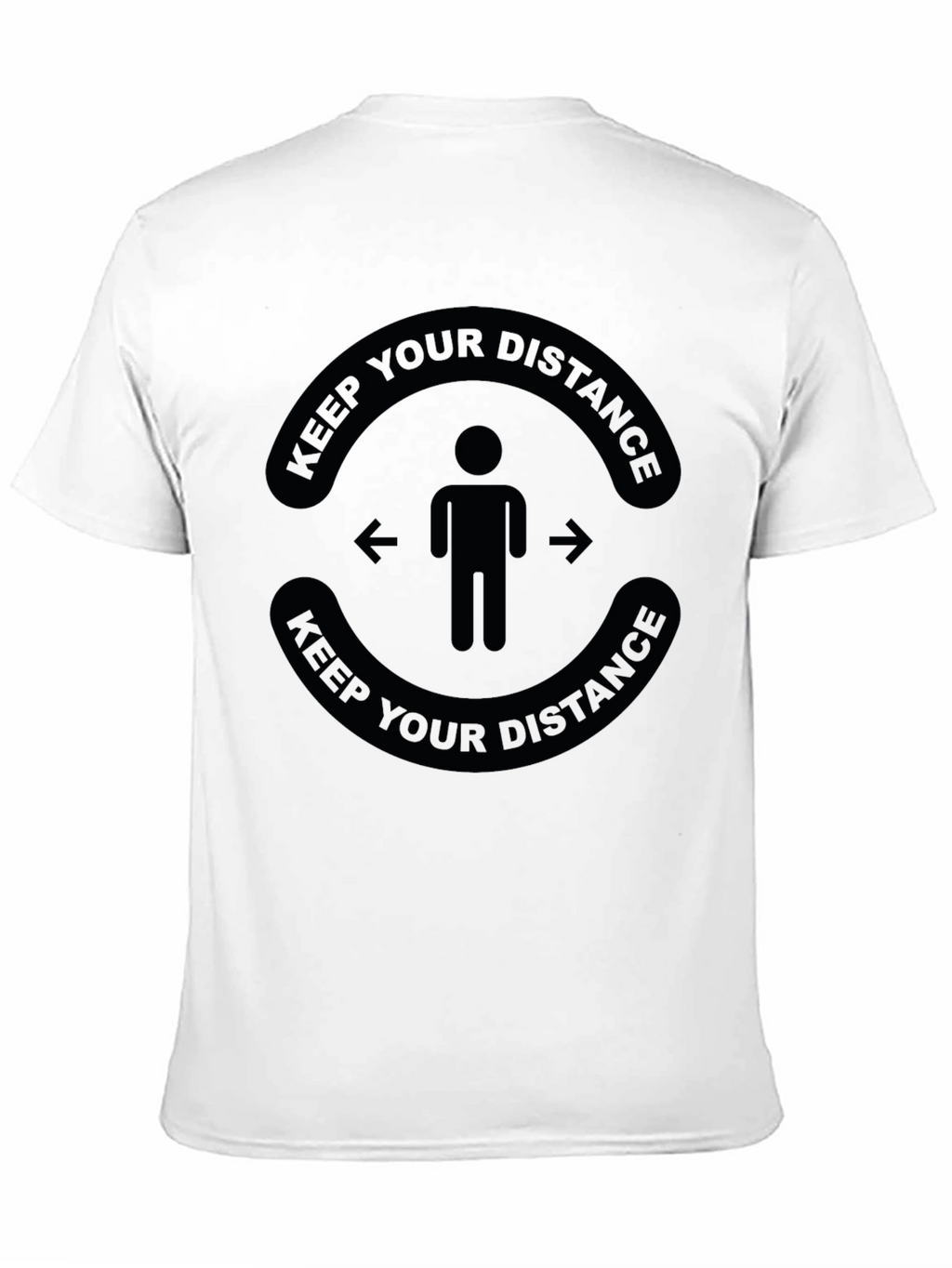 Keep Your Distance T-Shirt - Black Social Distancing Tee
