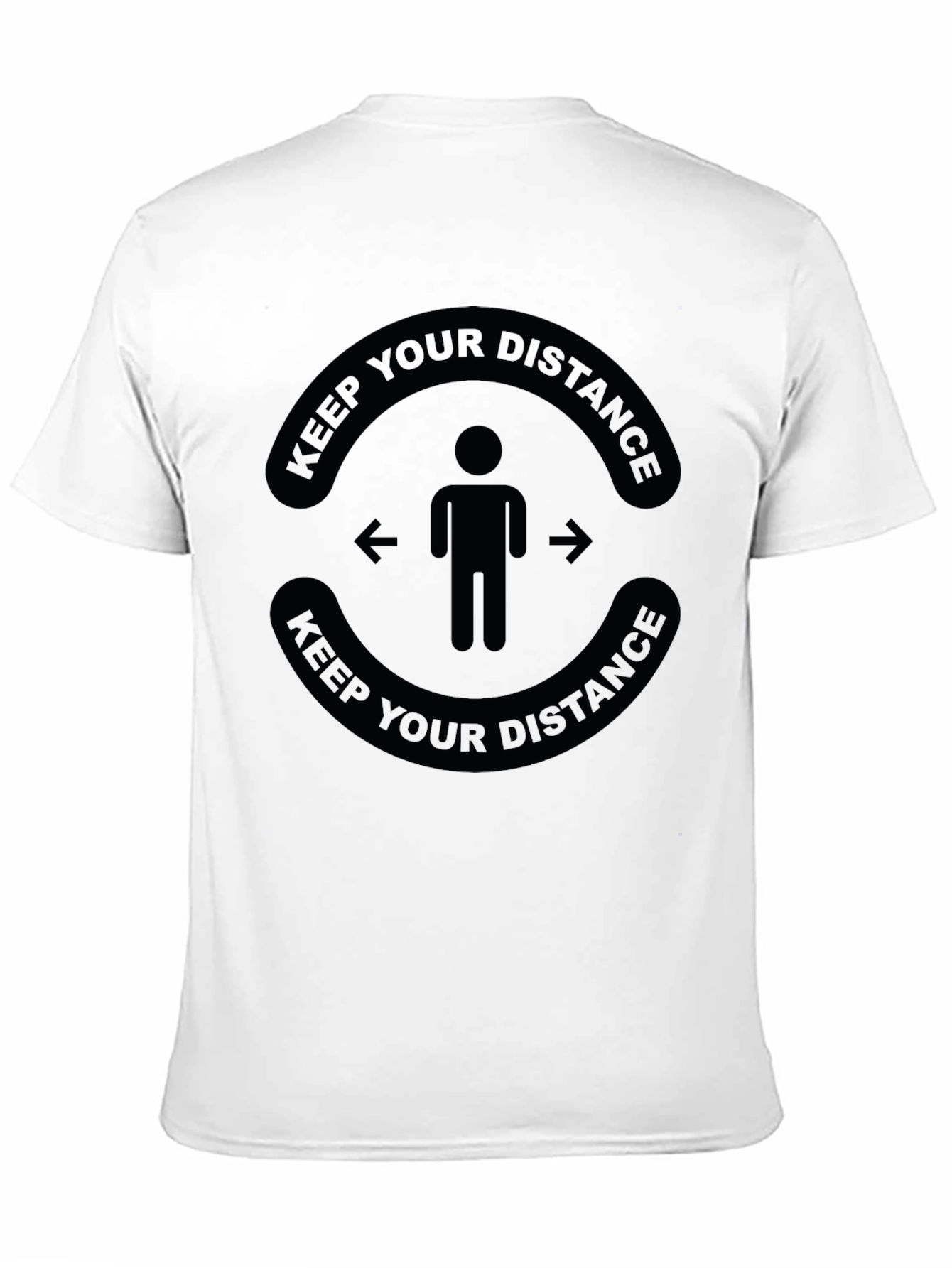 Keep Your Distance T-Shirt - Black Social Distancing Tee