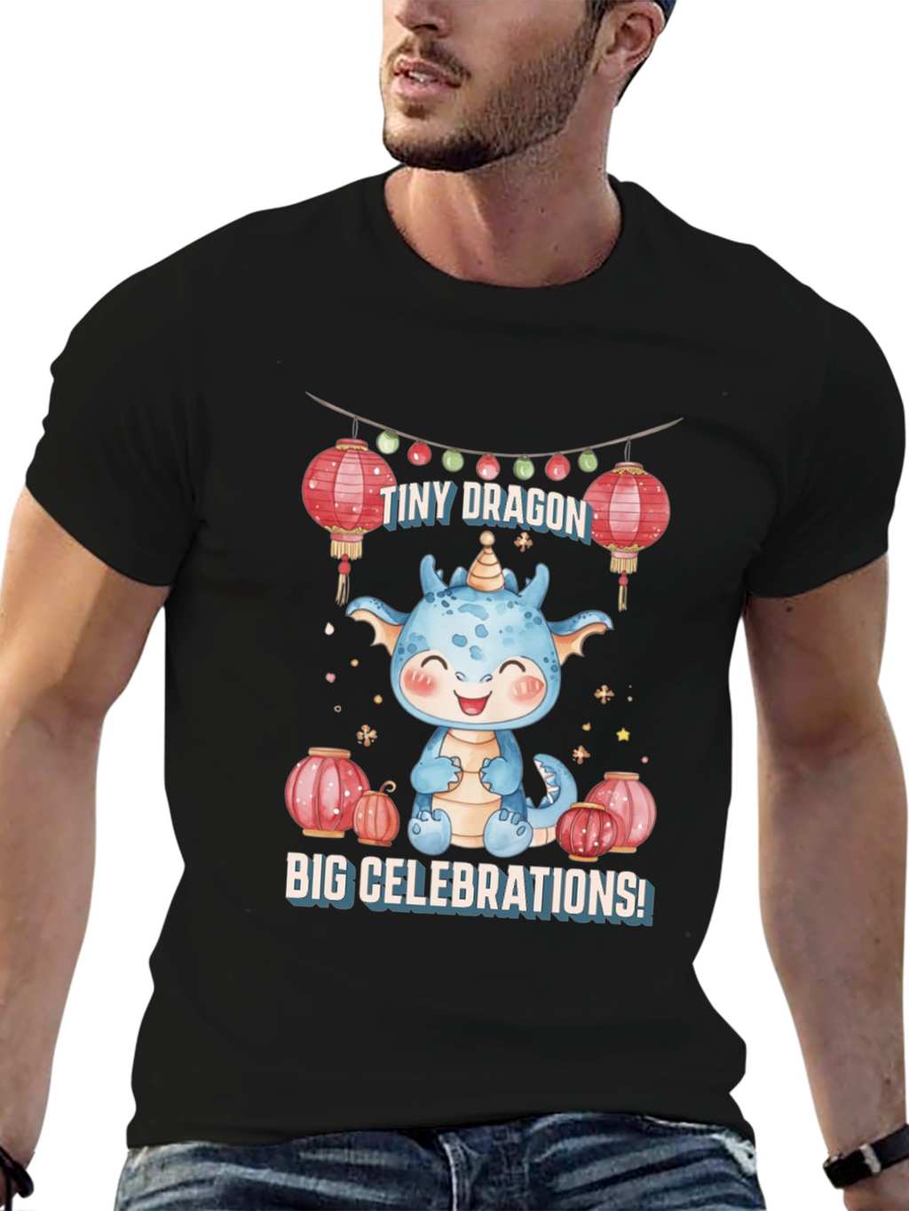 Cute Dragon Celebrations Graphic Tee