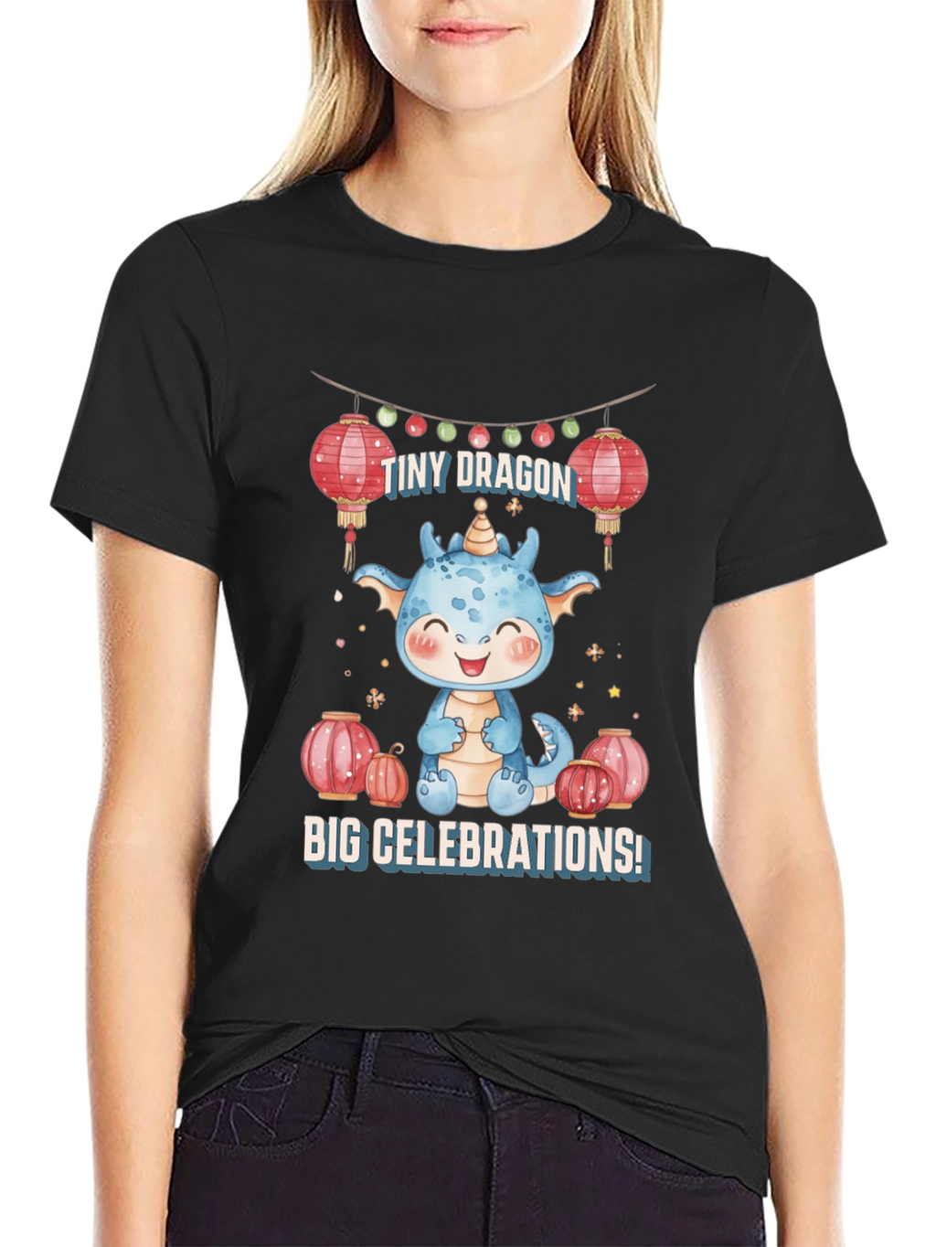 Cute Dragon Celebrations Graphic Tee