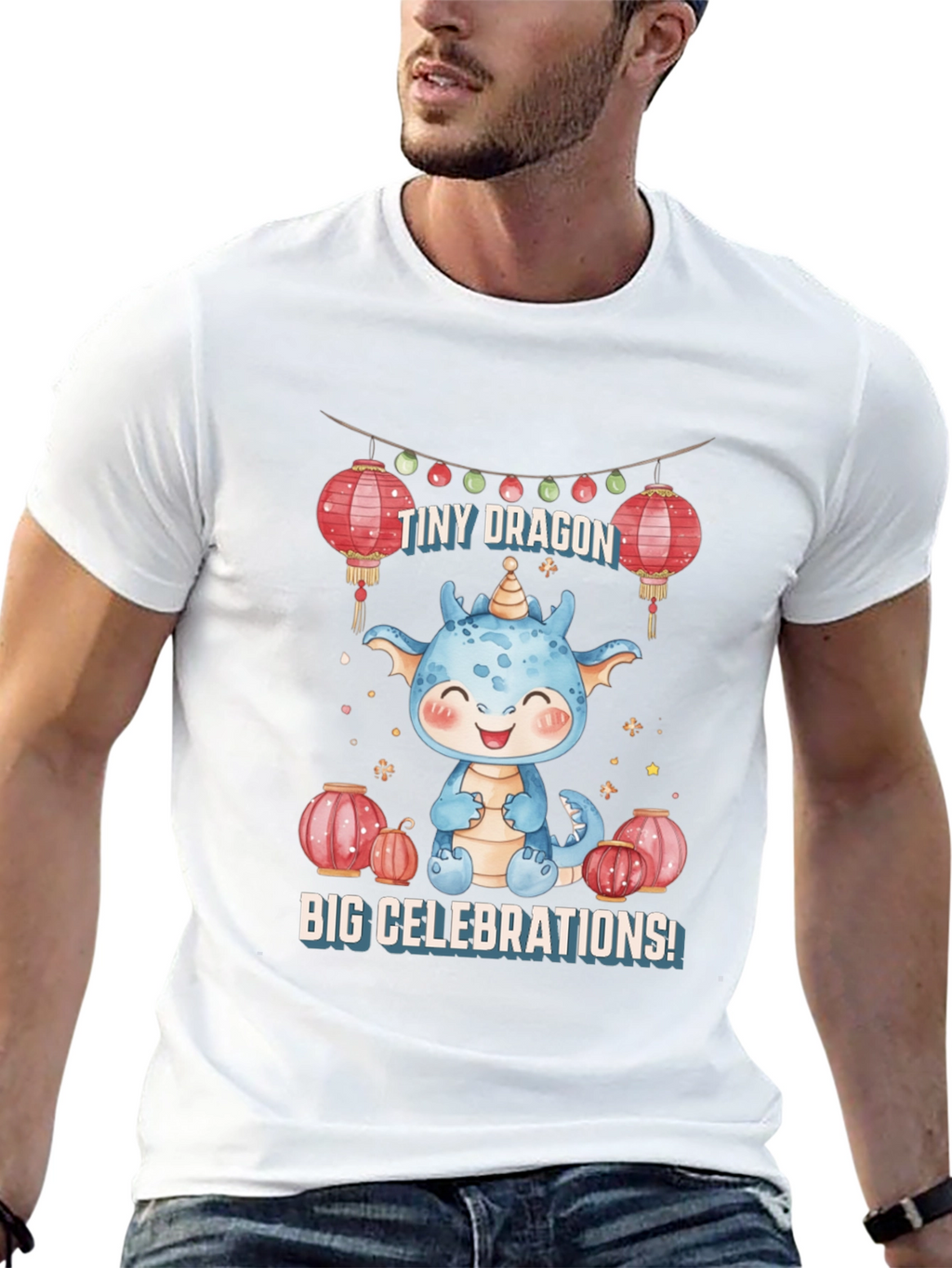 Cute Dragon Celebrations Graphic Tee