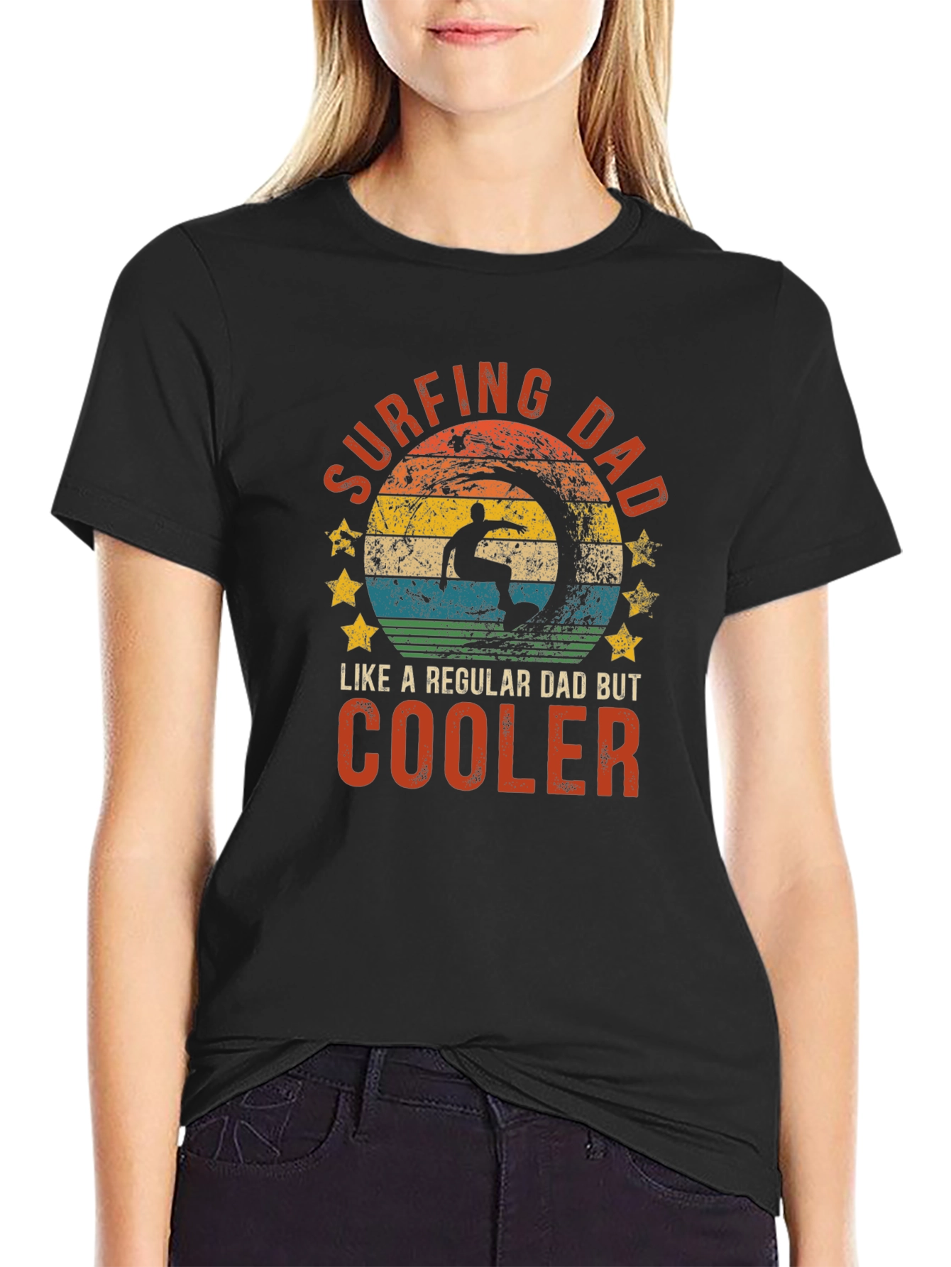 Surfing Dad T-Shirt - Cool Dad Tee