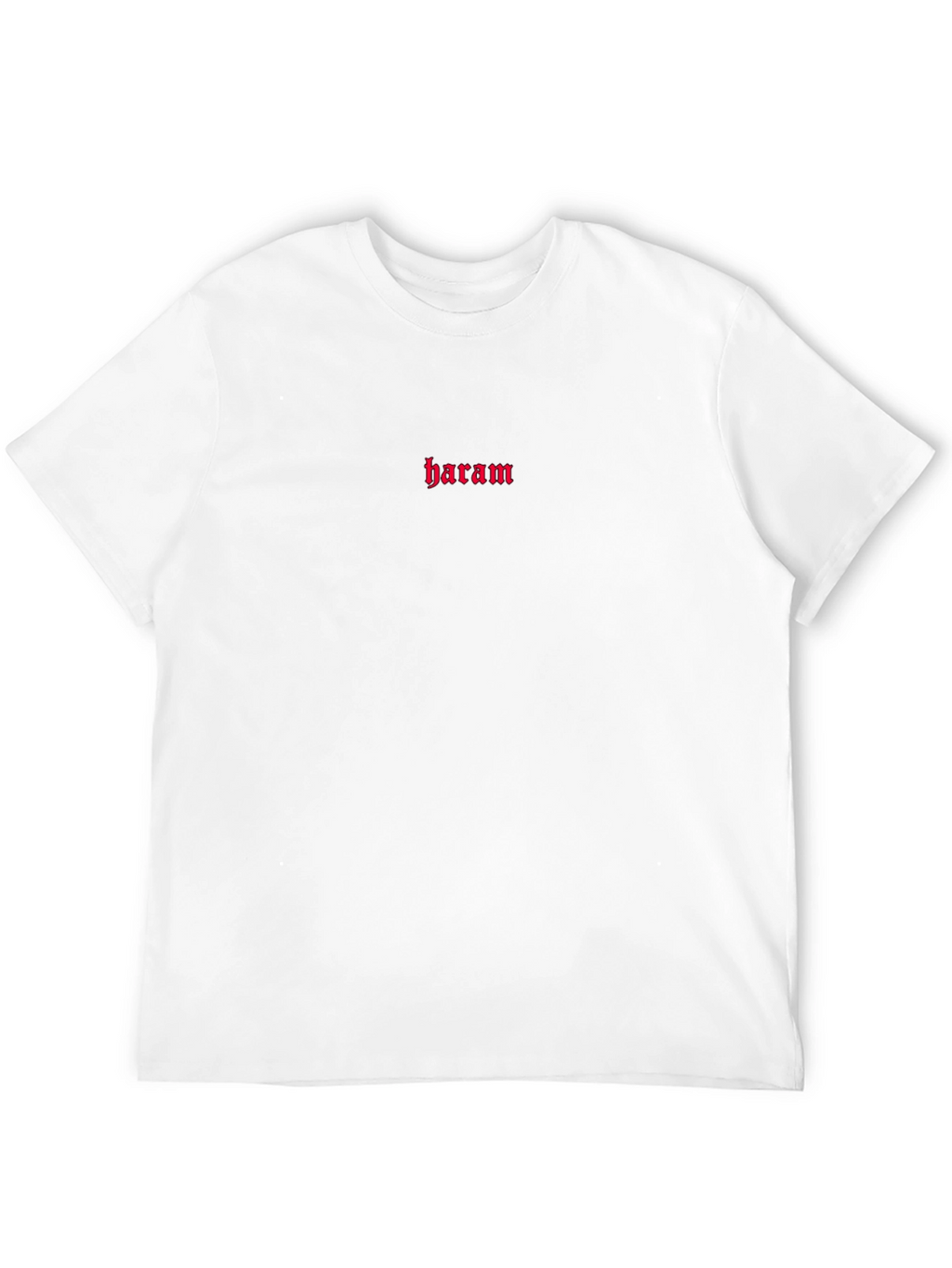 Red Haram Print Black T-Shirt