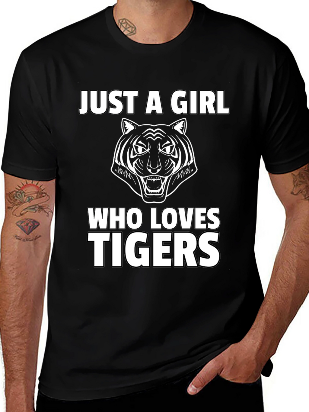 Just A Girl Who Loves Tigers Graphic Tee