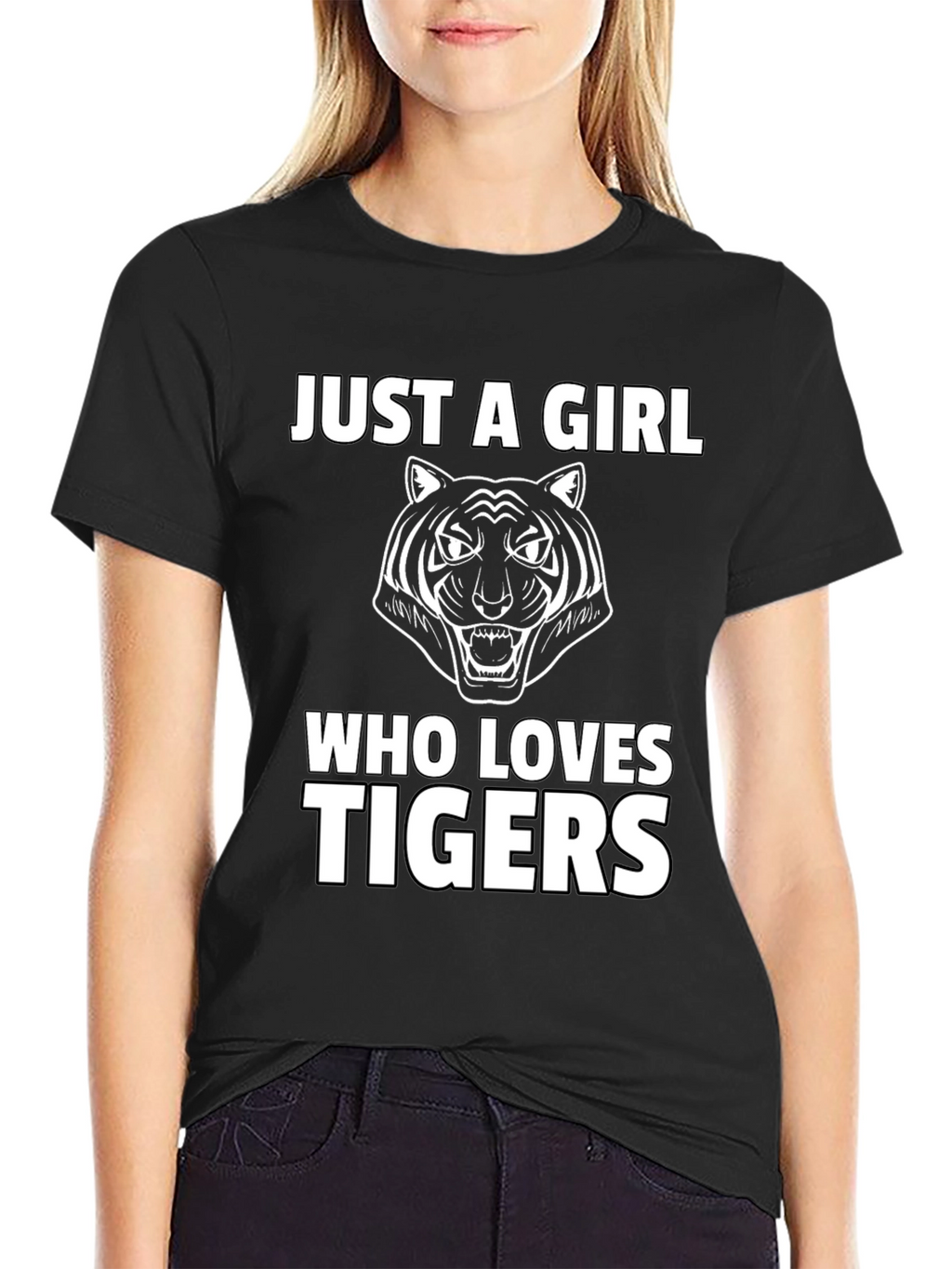 Just A Girl Who Loves Tigers Graphic Tee
