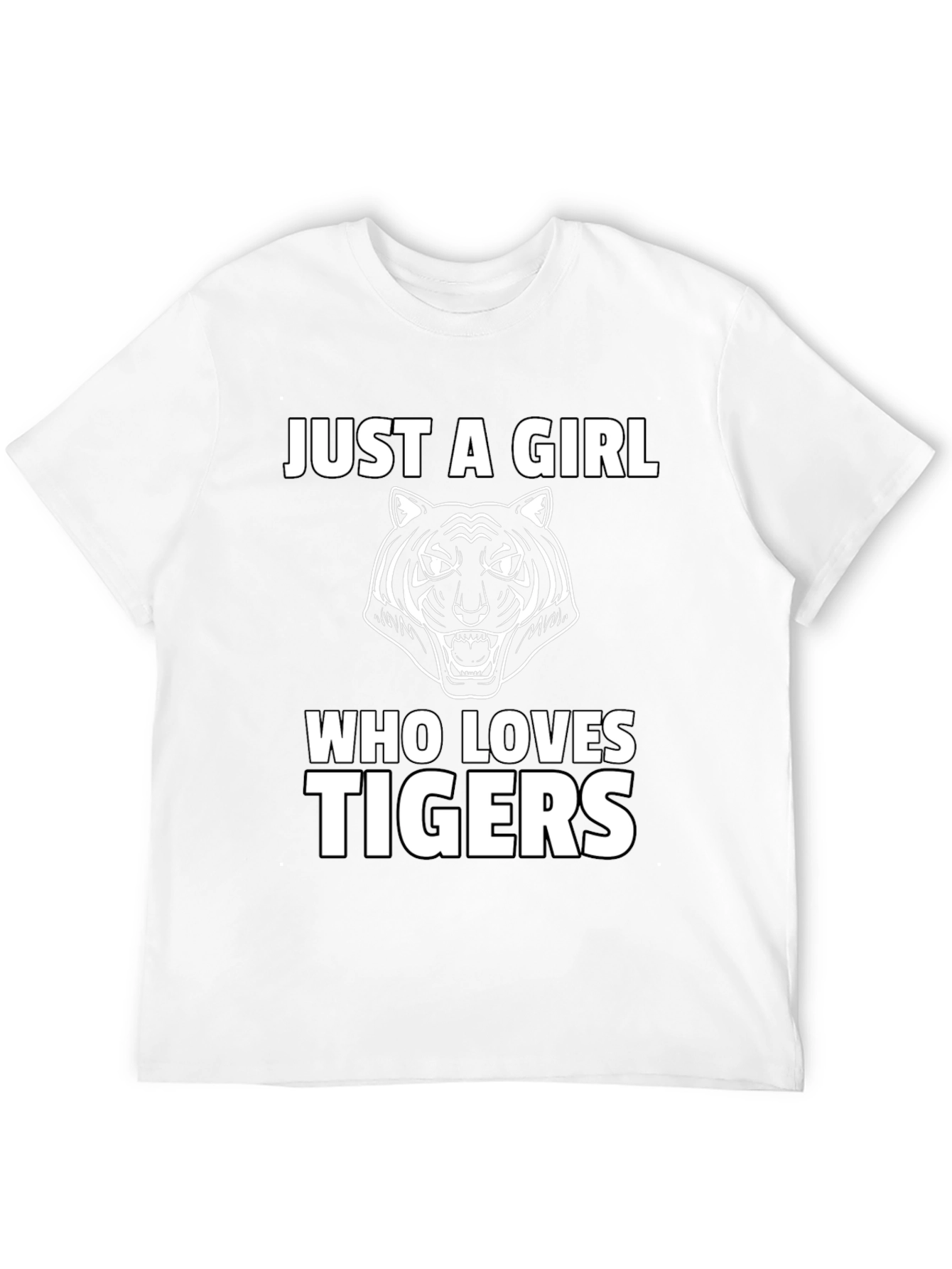Just A Girl Who Loves Tigers Graphic Tee