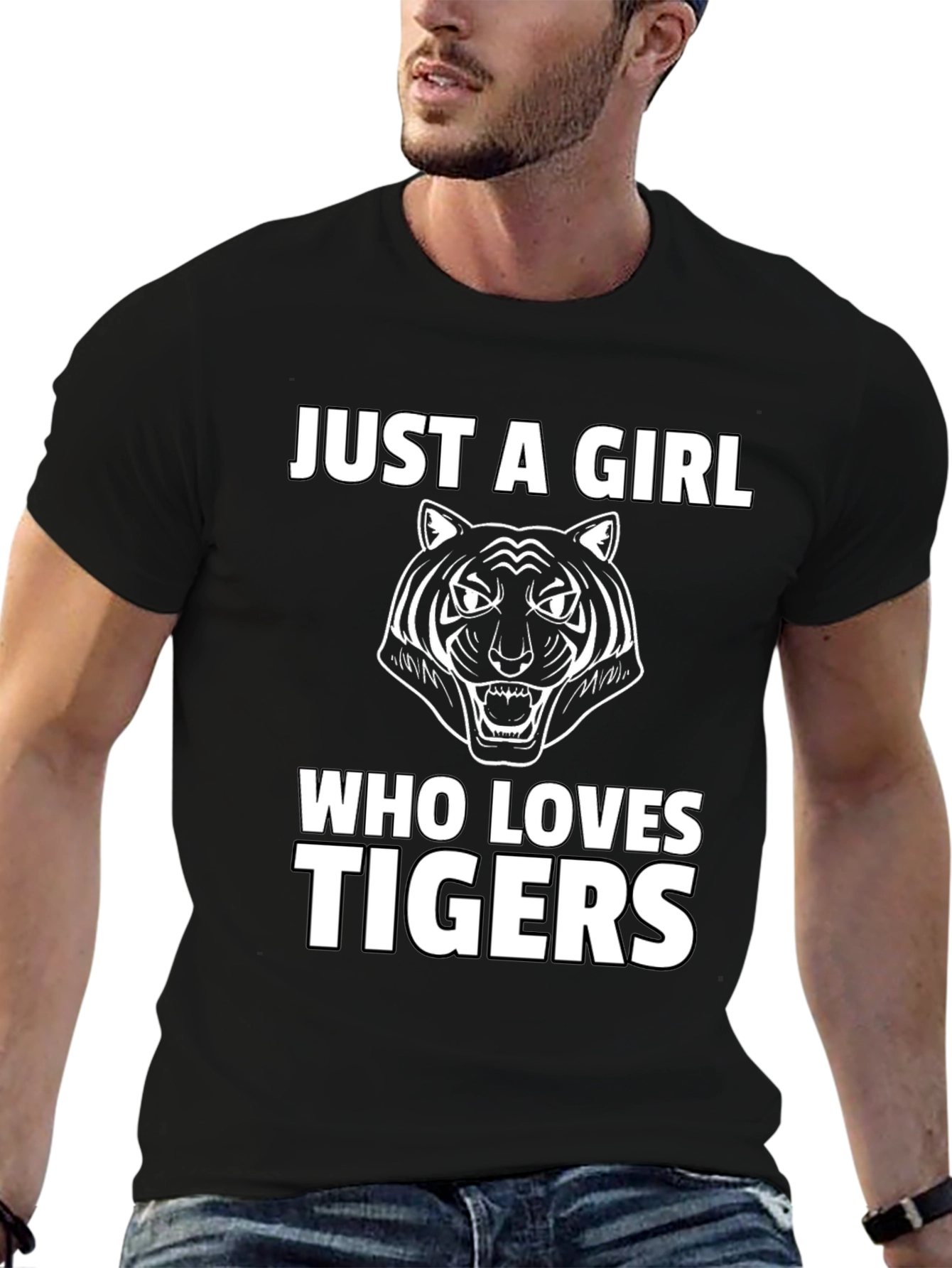 Just A Girl Who Loves Tigers Graphic Tee