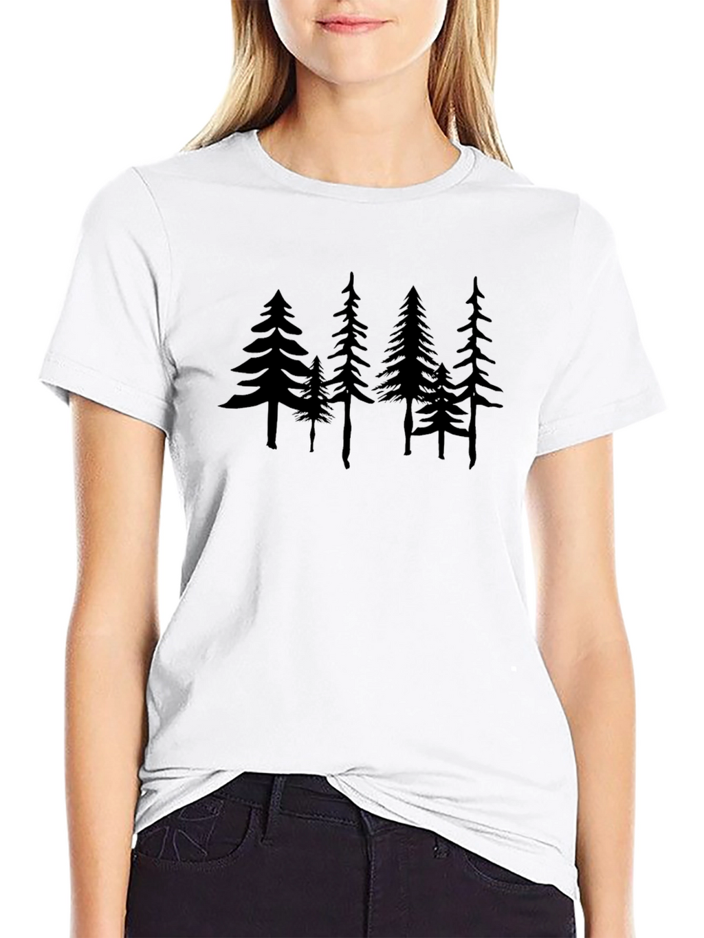 Forest Graphic Tee - Nature Lovers Black T-Shirt