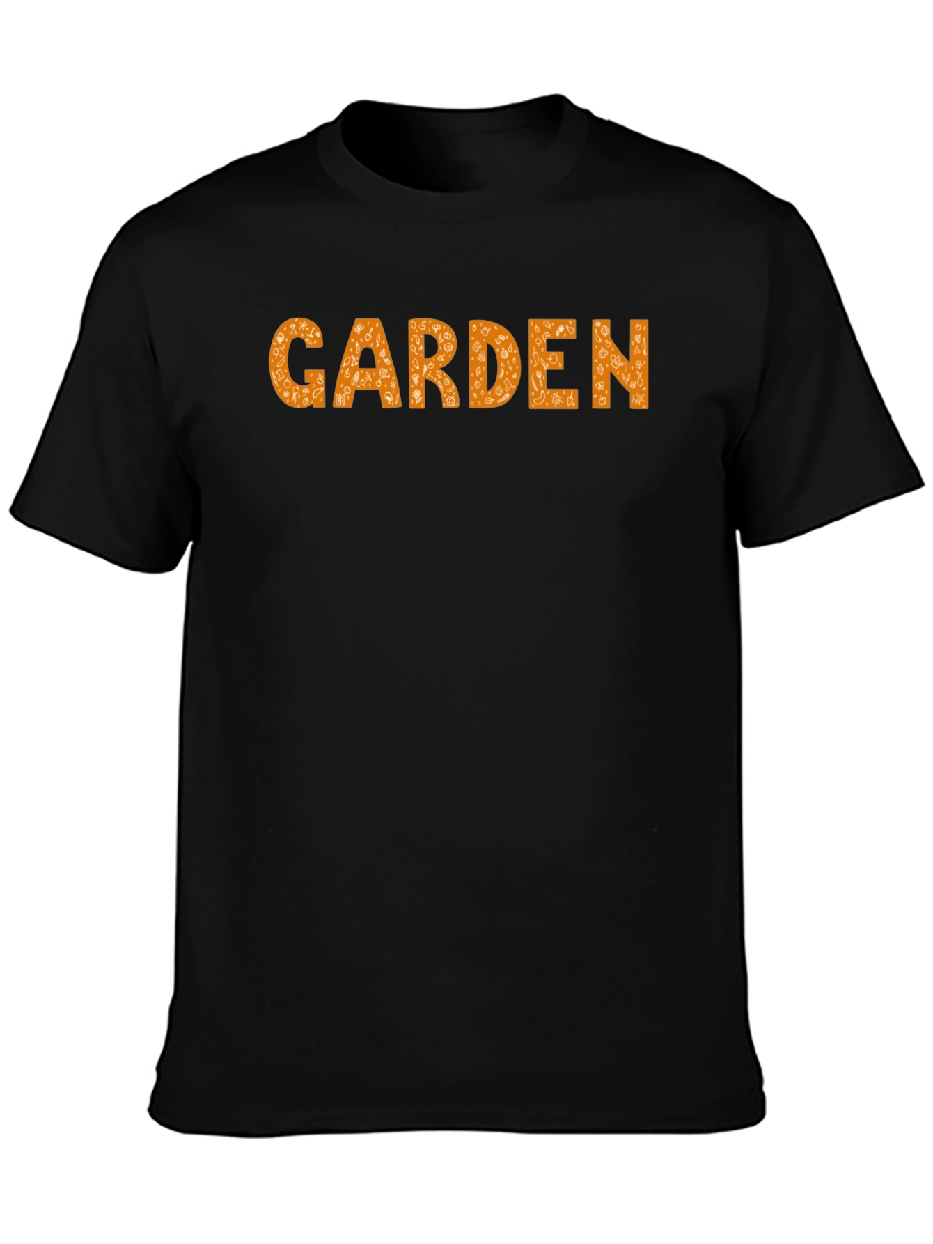 Garden Graphic Print Black Casual Tee