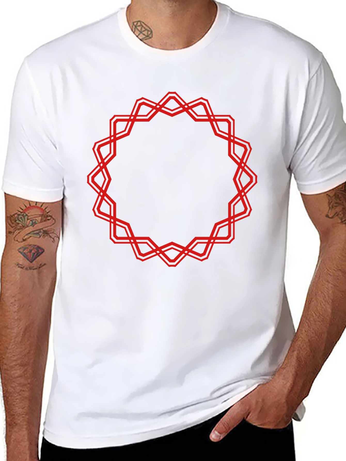 Geometric Circle Graphic Tee - Bold Statement T-Shirt