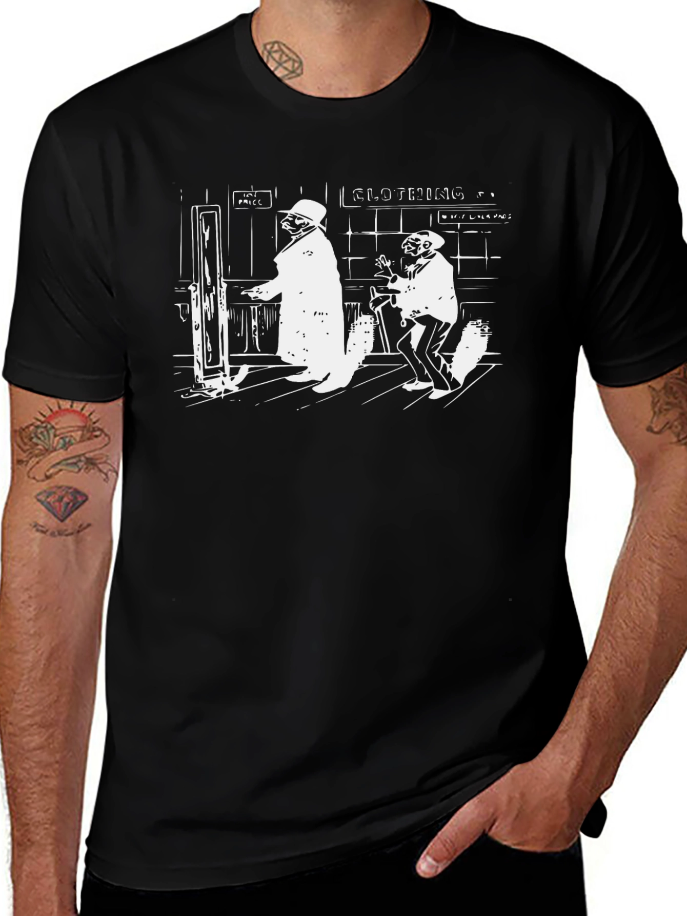 Retro Comedy Black T-Shirt