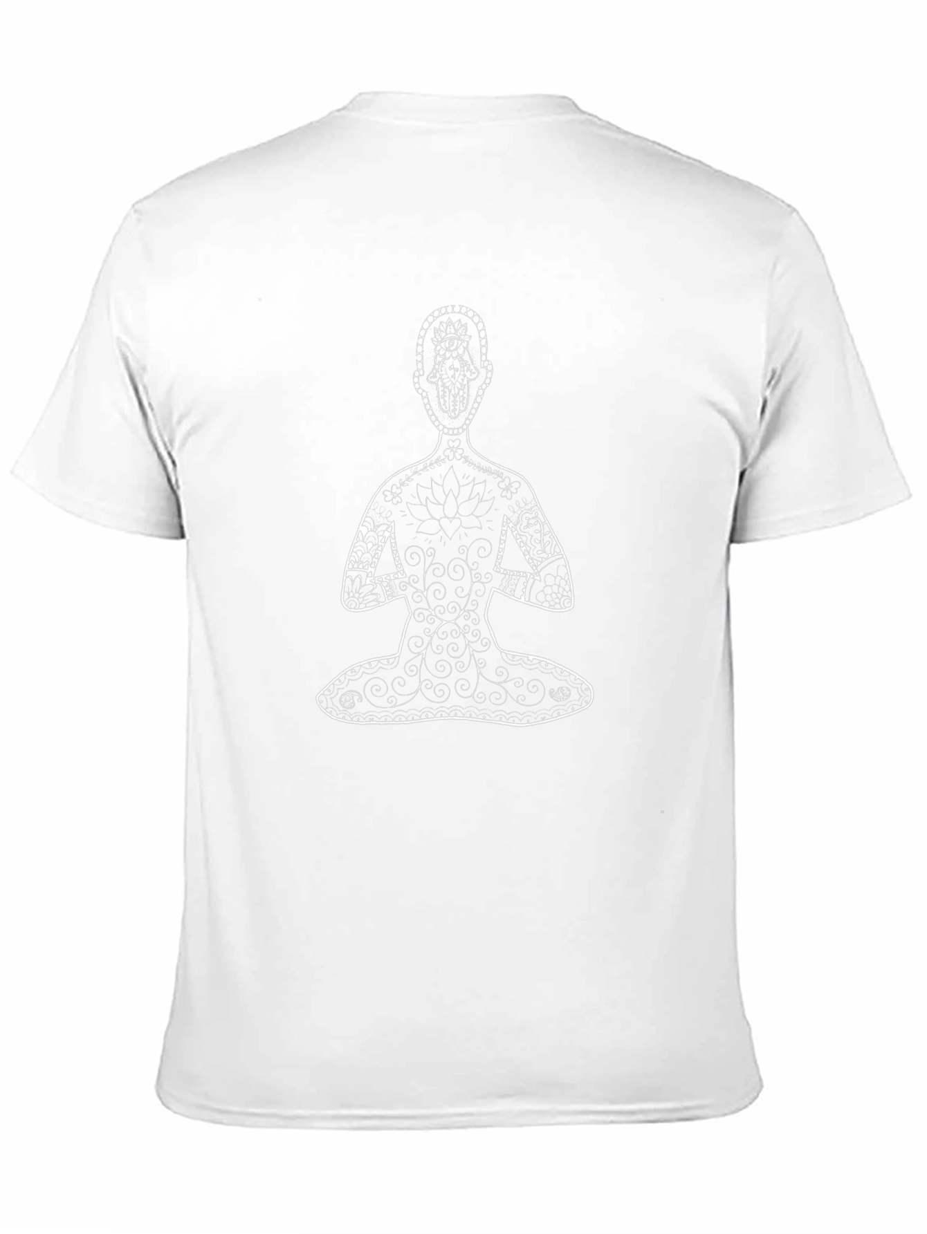 Yoga Pose Graphic Tee - Black Cotton Comfort