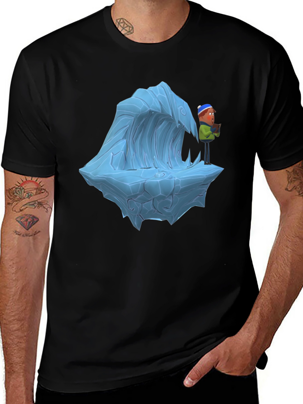 Cartoon Ice Wave T-Shirt