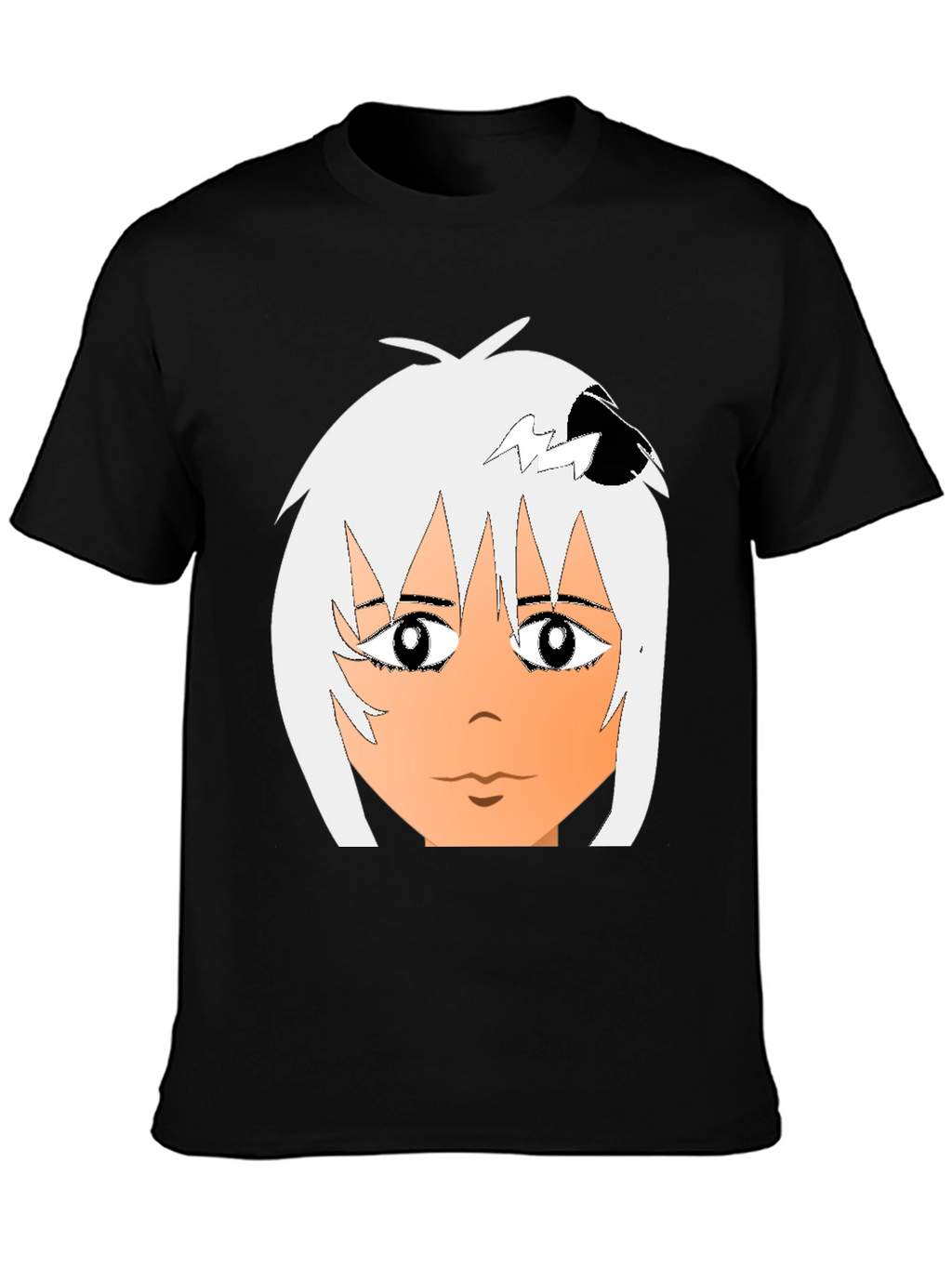 Anime Style Graphic Tee - Cool Black T-Shirt