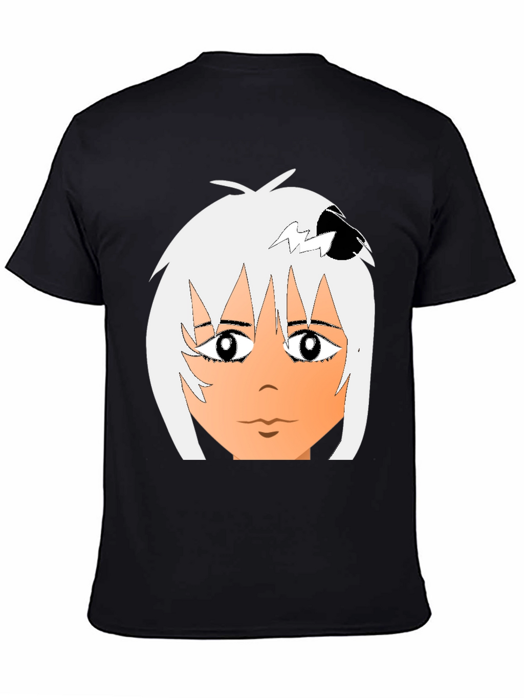 Anime Style Graphic Tee - Cool Black T-Shirt
