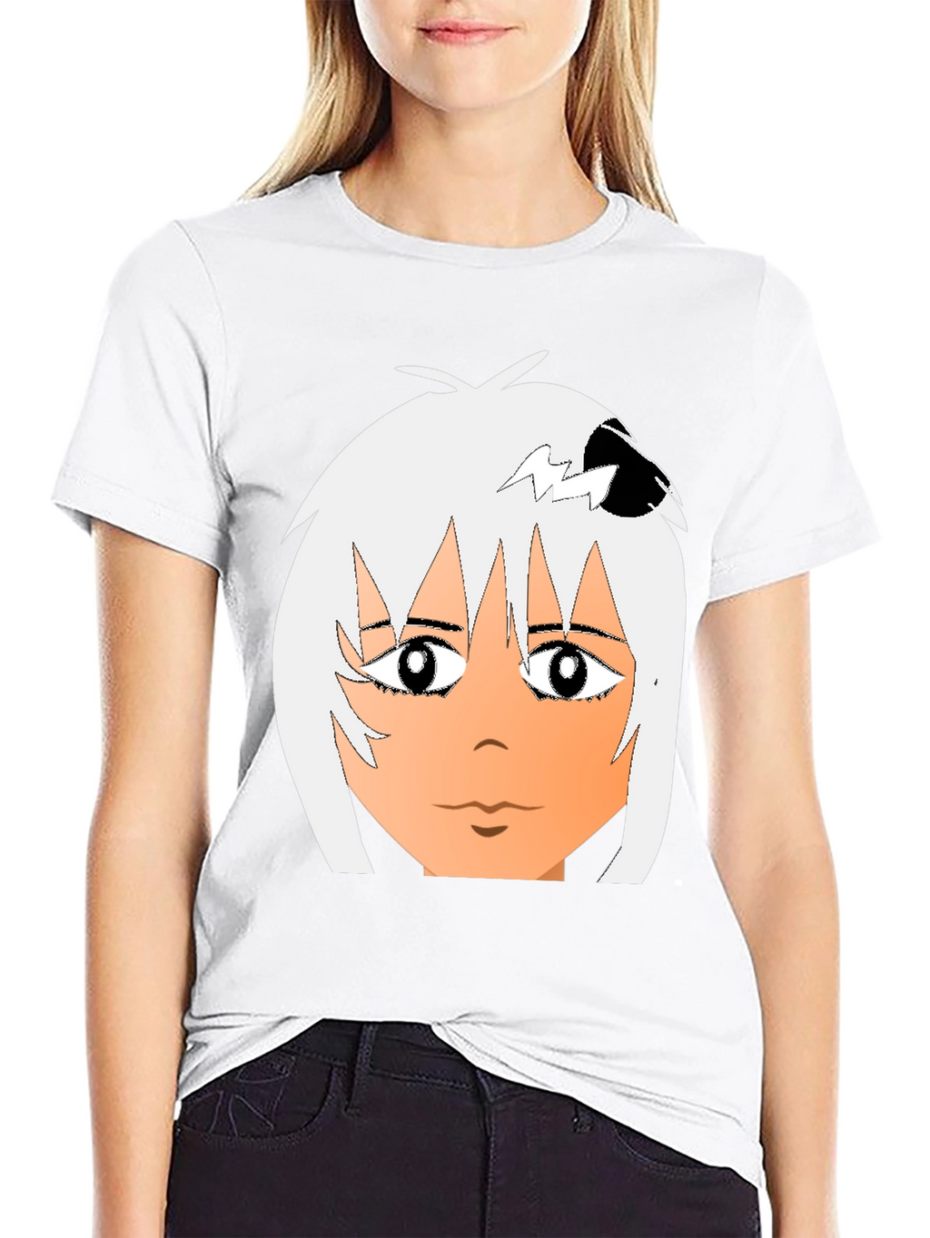 Anime Style Graphic Tee - Cool Black T-Shirt