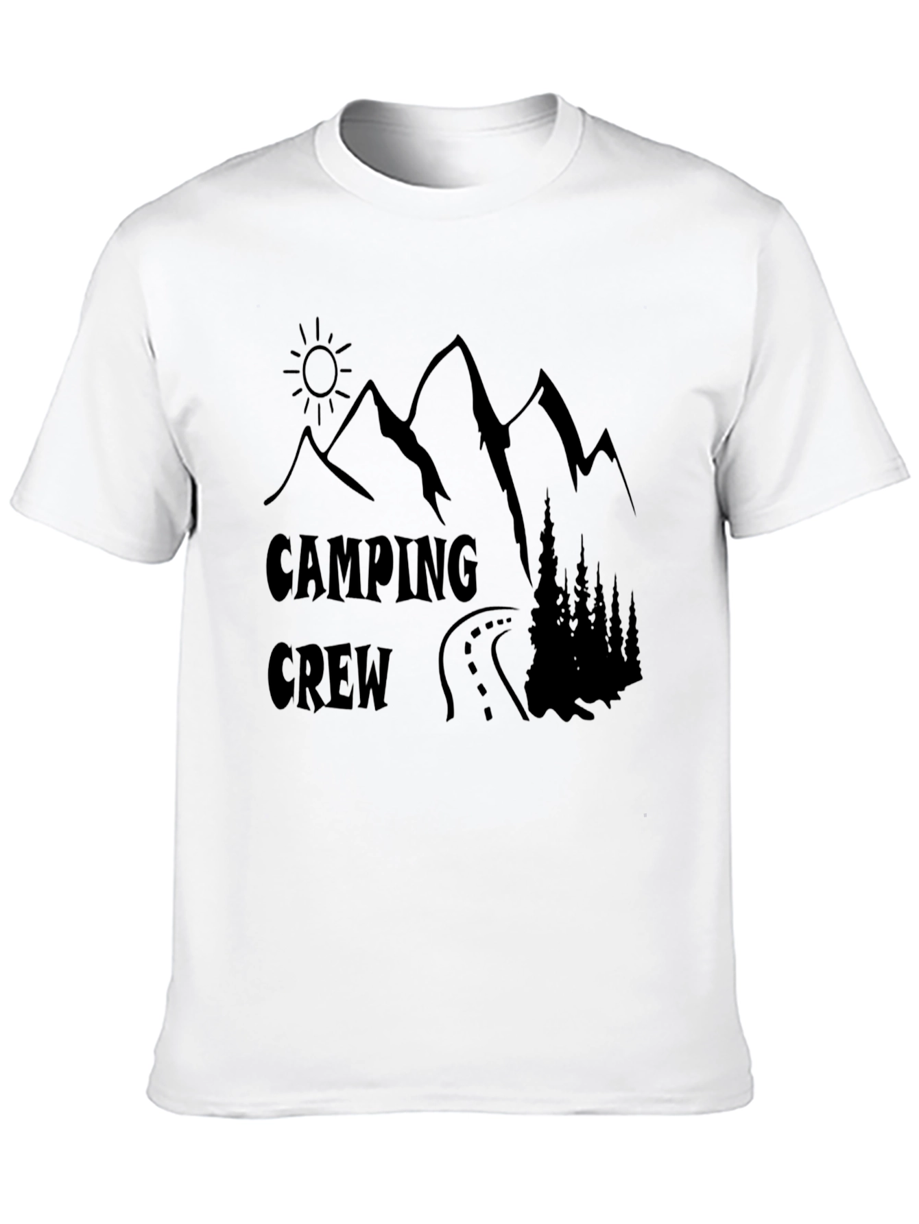 Camping Crew Black Graphic Tee