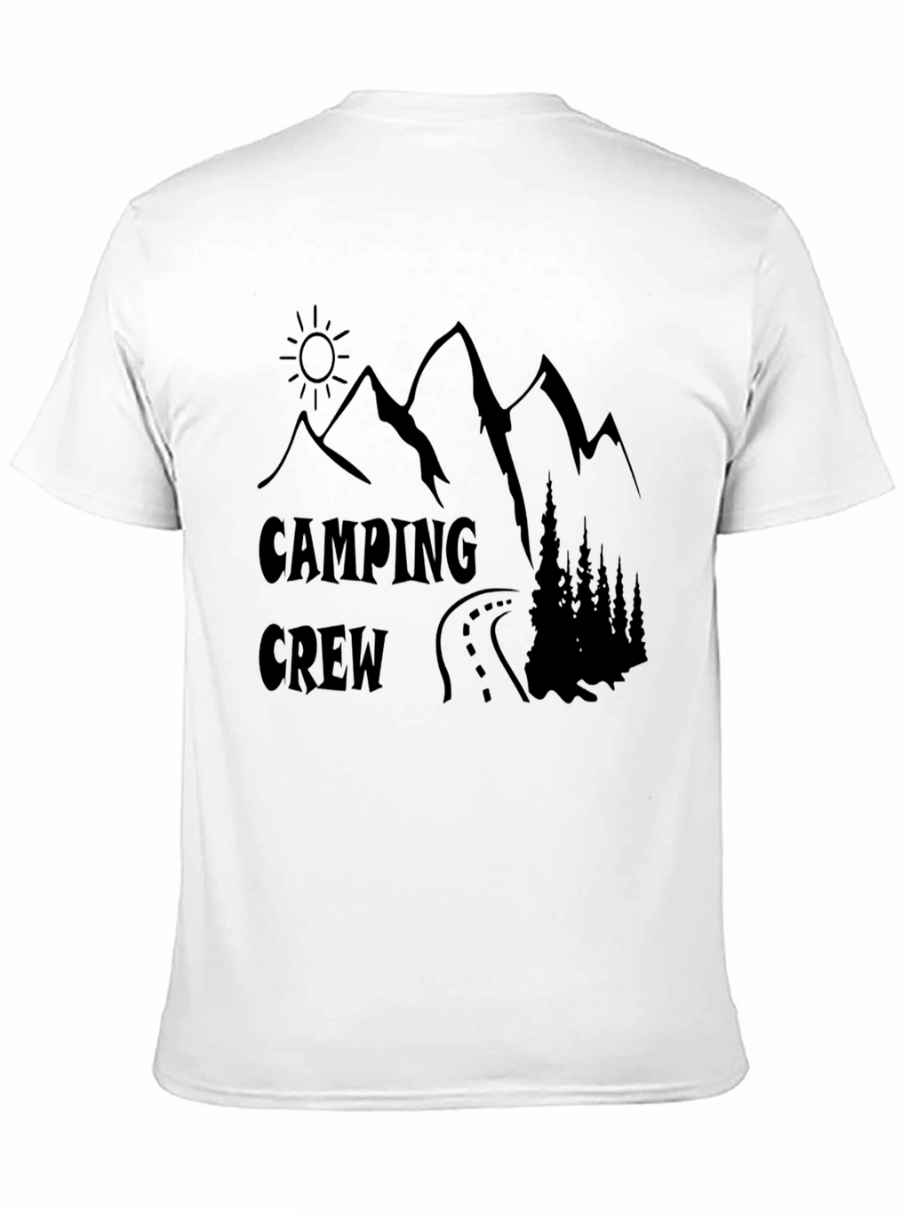Camping Crew Black Graphic Tee