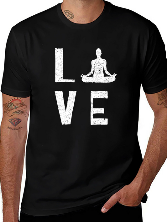Yoga LOVE Graphic T-Shirt - Relaxed Fit Cotton Tee