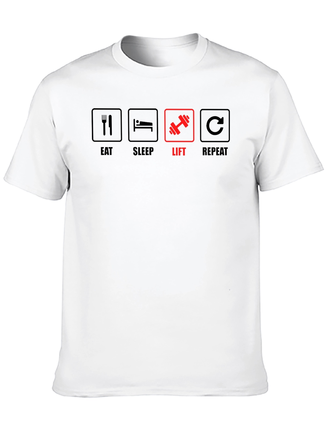 Eat Sleep Lift Repeat Black T-Shirt