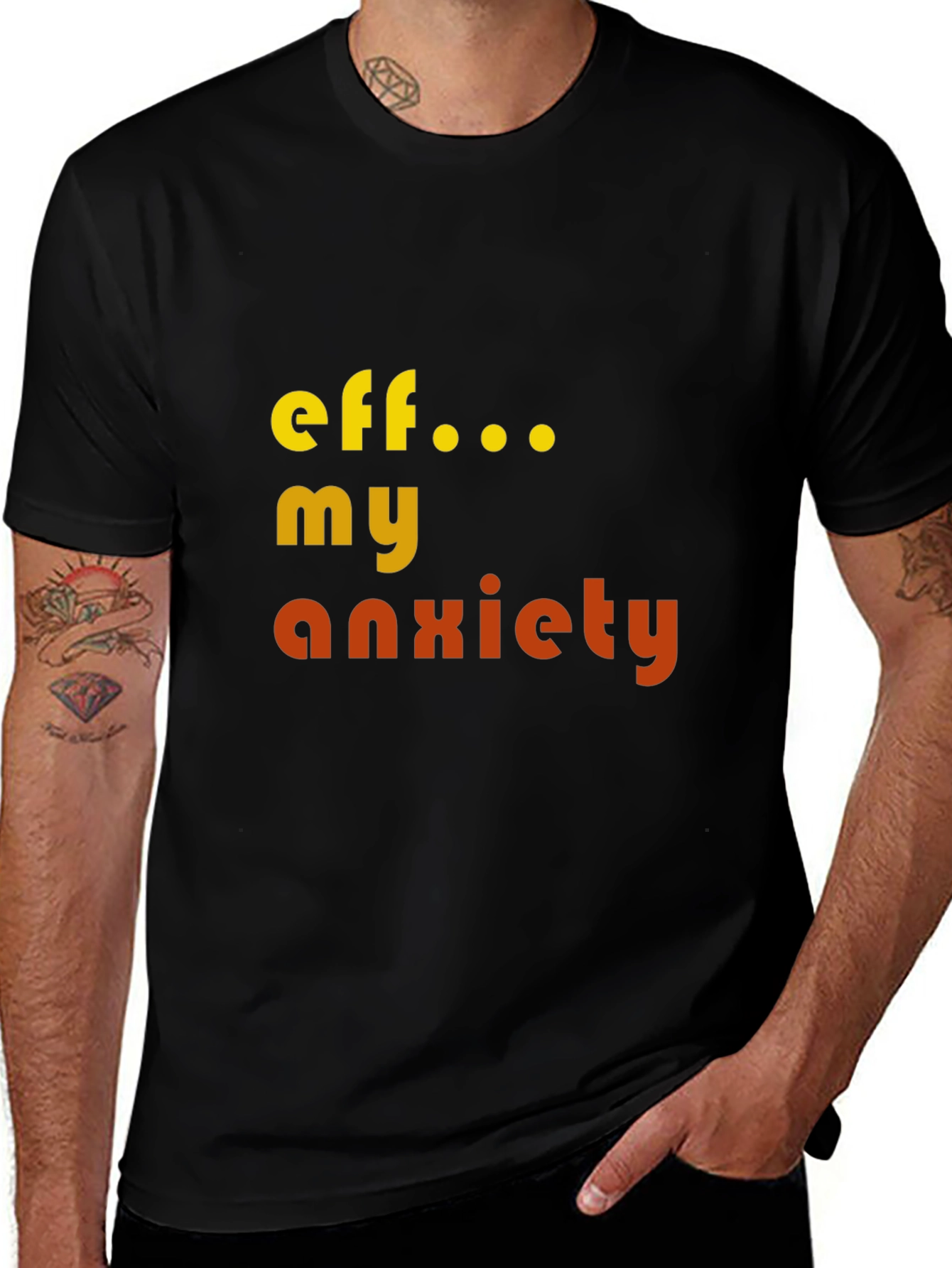Eff My Anxiety Graphic T-Shirt - Black