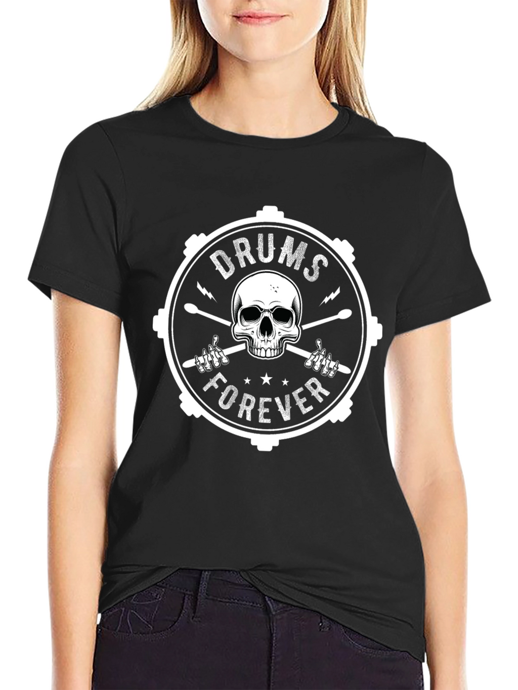 Drums Forever Skull Graphic Tee