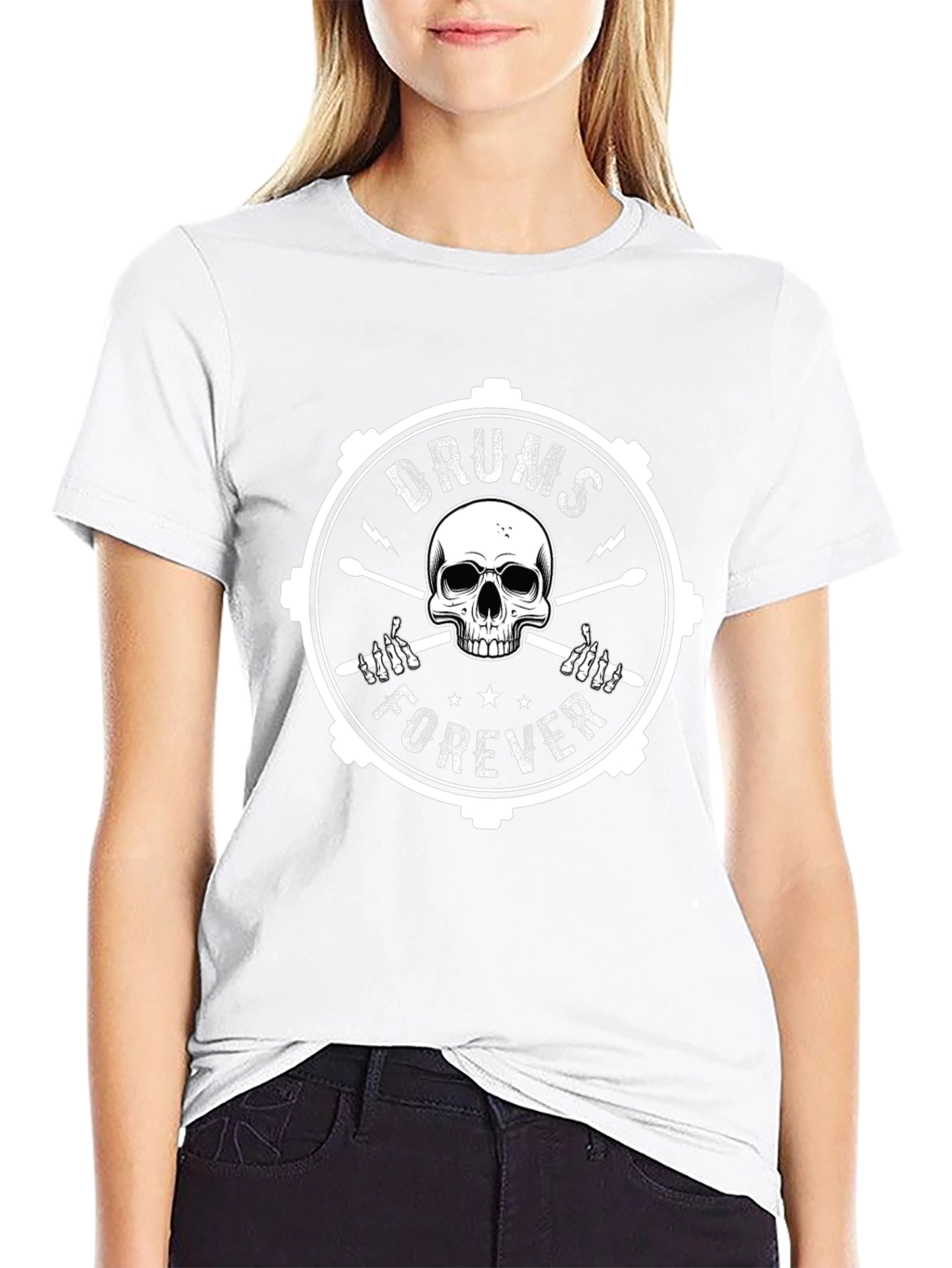 Drums Forever Skull Graphic Tee