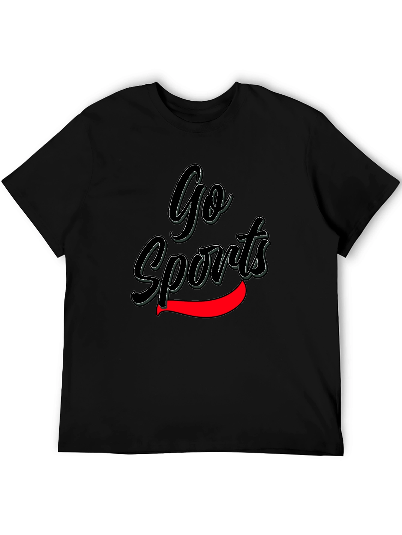 Go Sports Black Graphic Tee