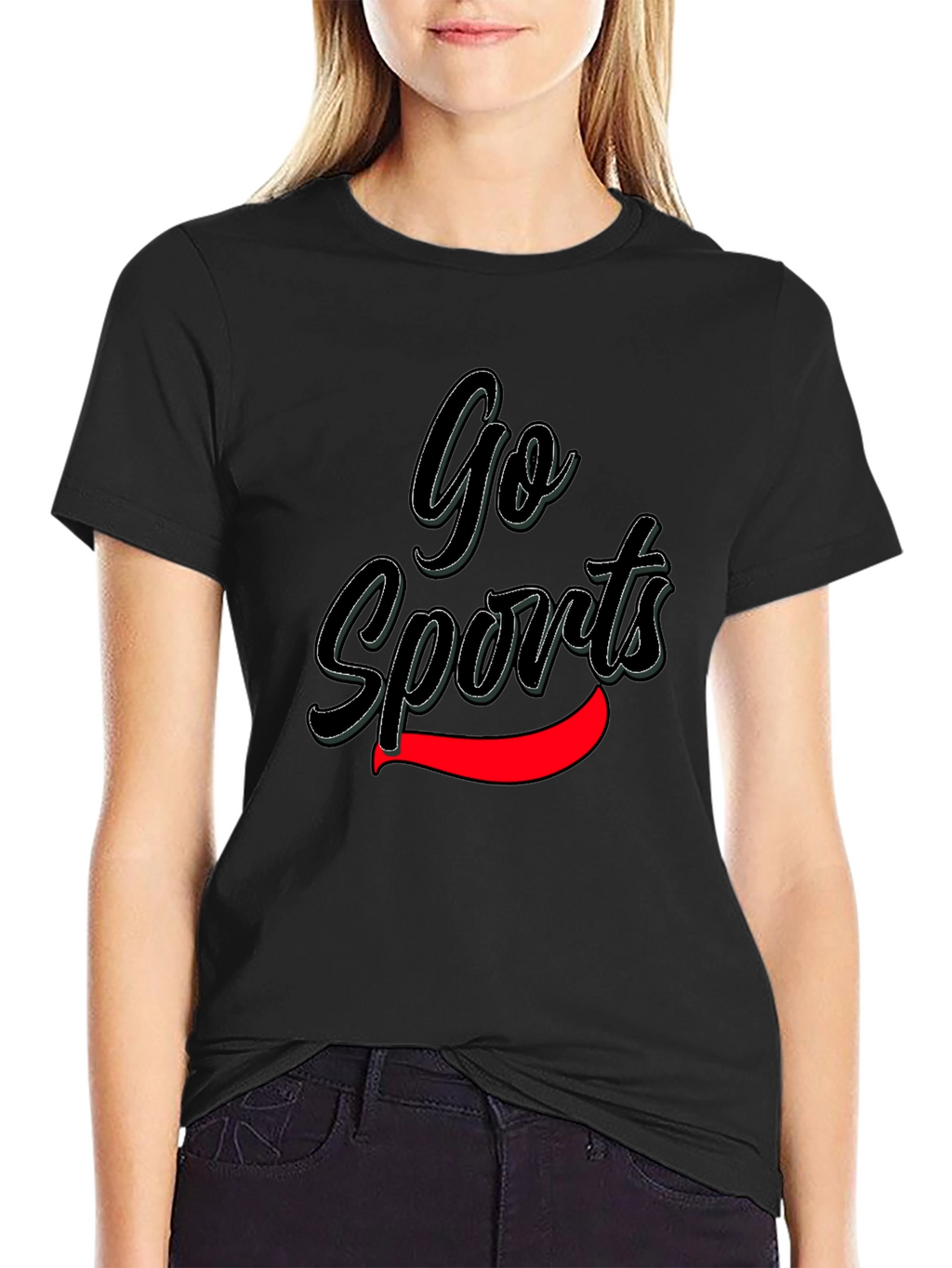 Go Sports Black Graphic Tee