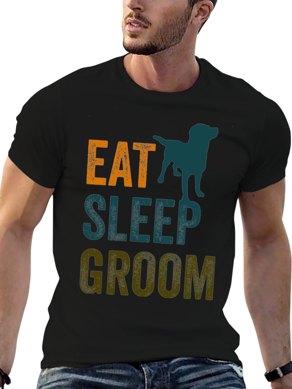 Eat Sleep Groom Dog T-Shirt - Pet Lover Tee