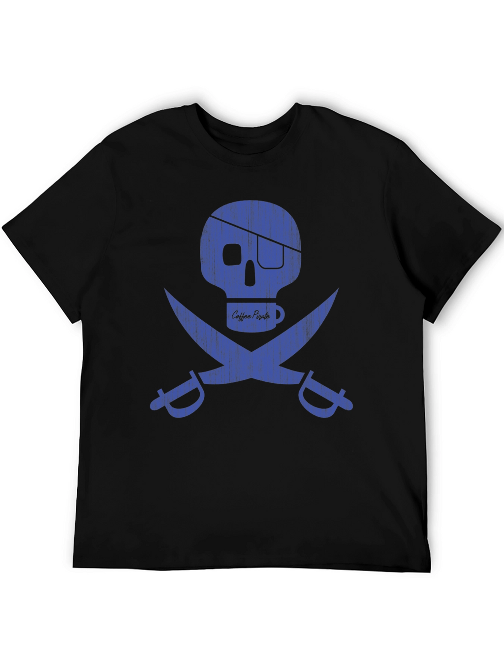 Coffee Pirate Graphic T-Shirt - Black