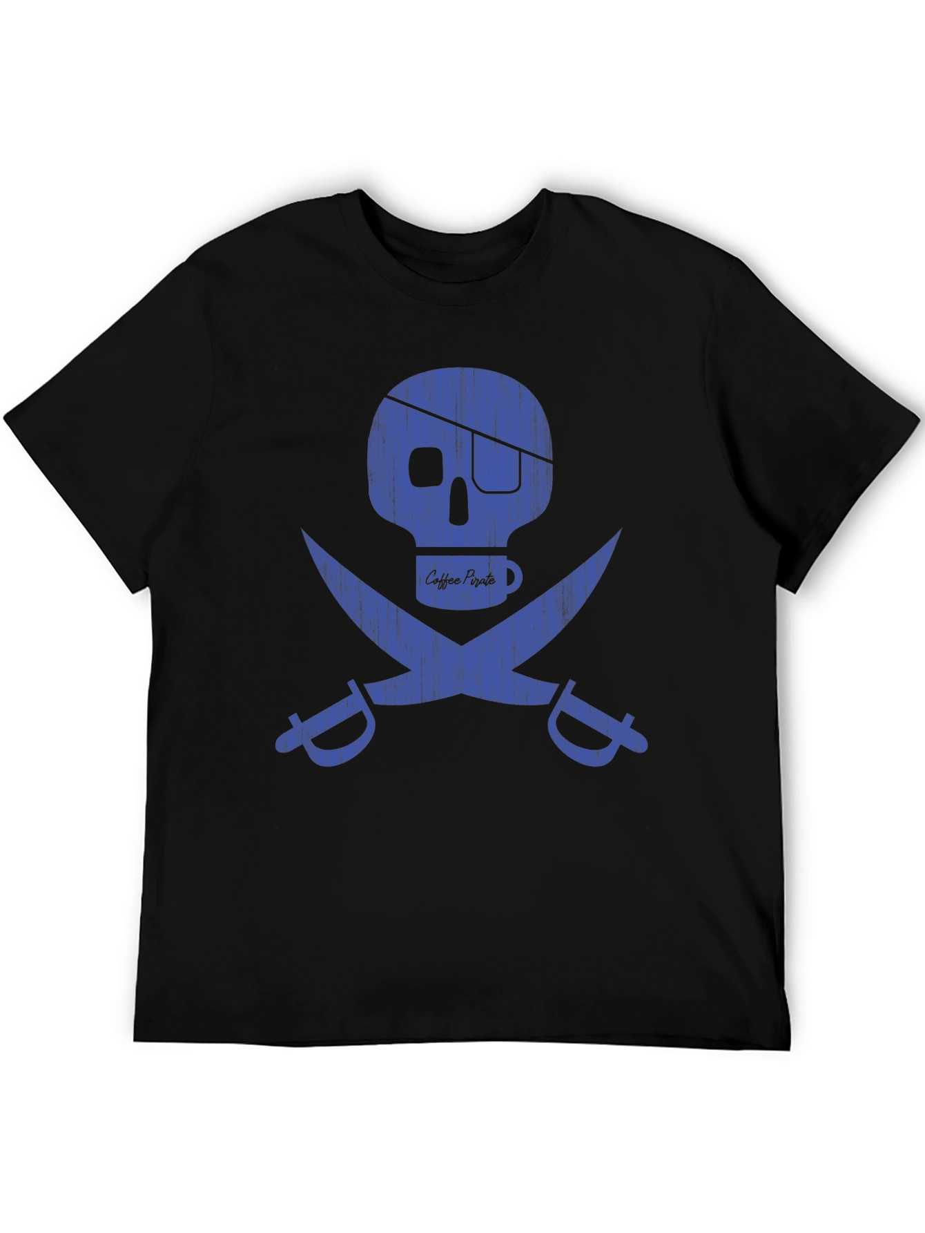 Coffee Pirate Graphic T-Shirt - Black