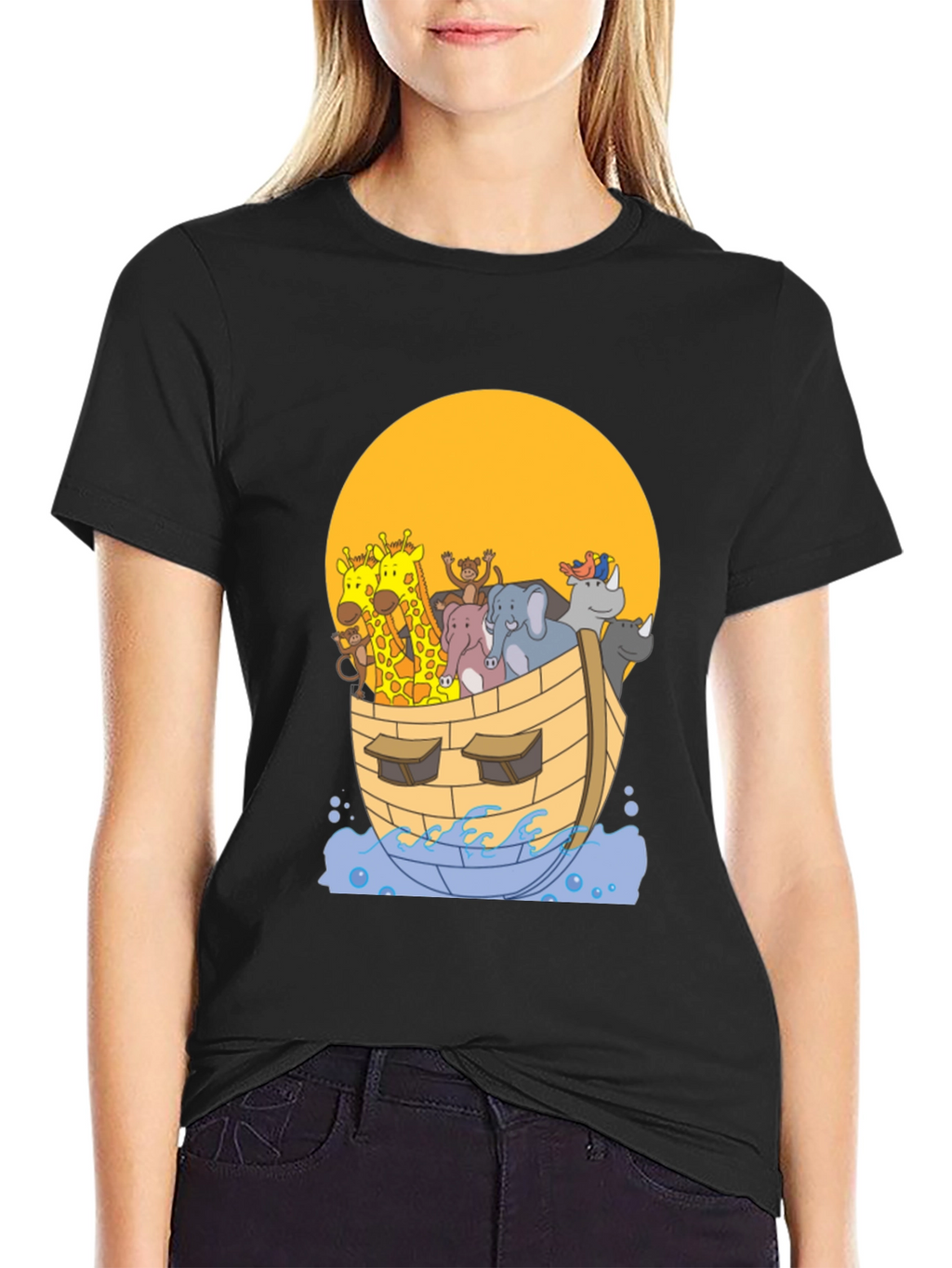 Noahs Ark Graphic Tee - Whimsical Animal Print Shirt