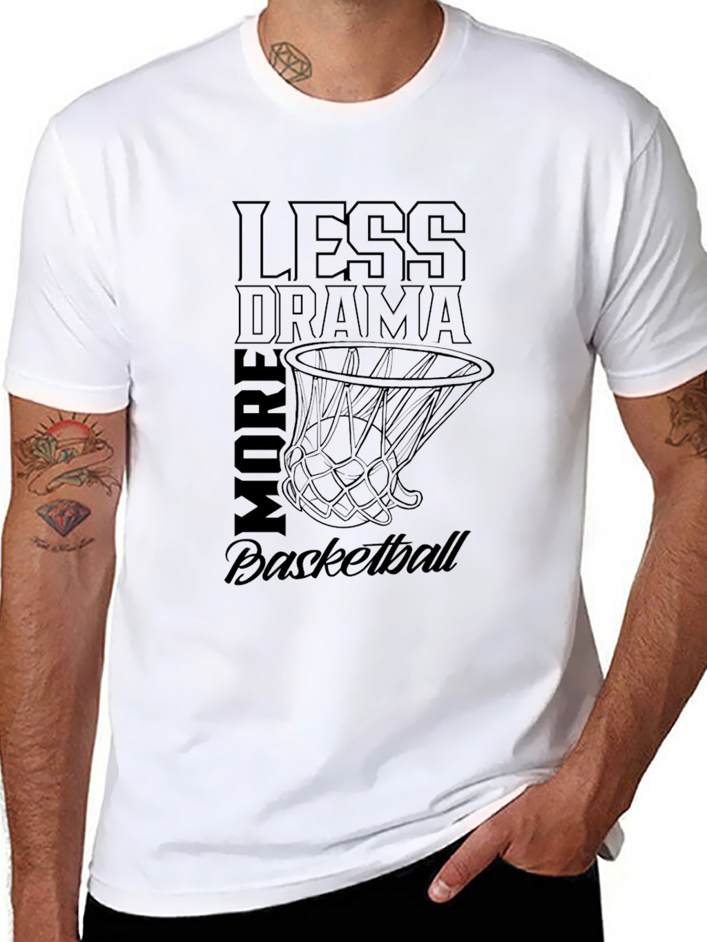 Less Drama More Basketball Graphic Tee