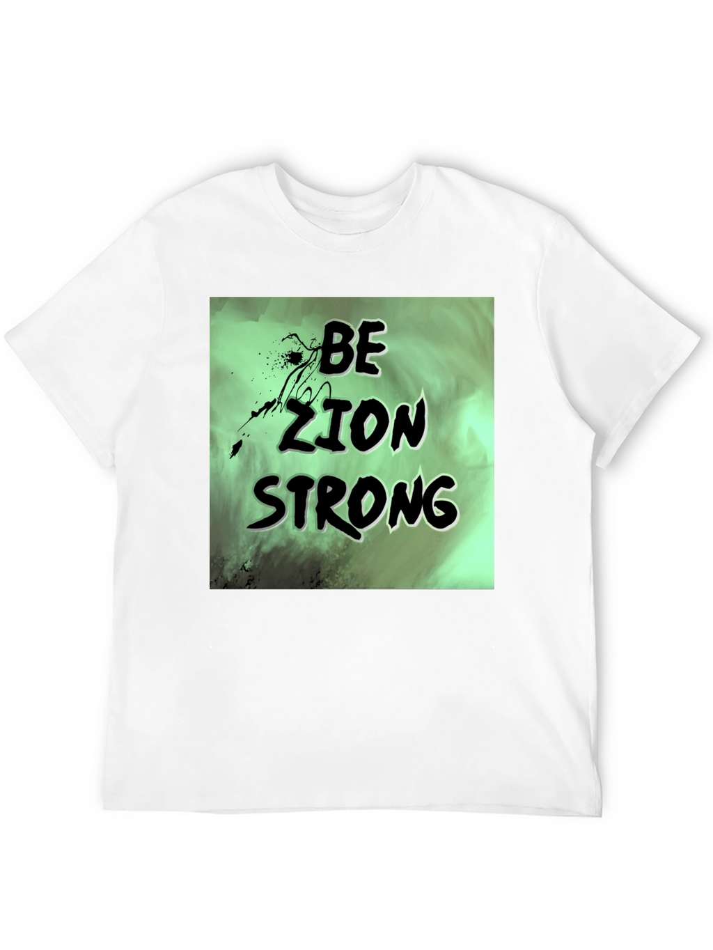 Be Zion Strong Graphic T-Shirt - Black Cotton Tee