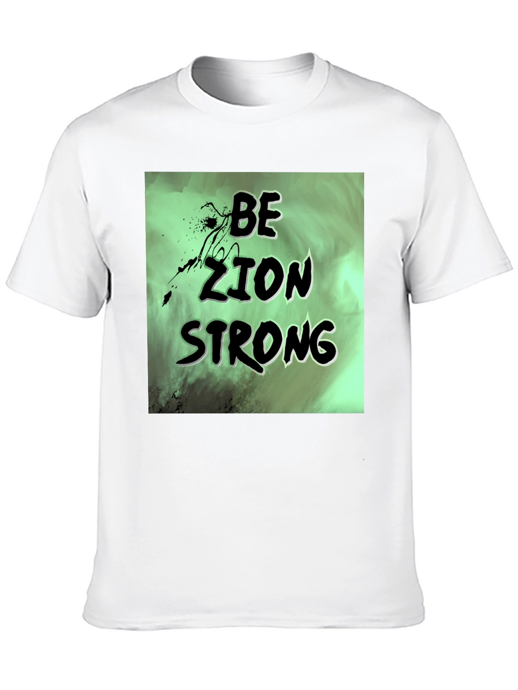 Be Zion Strong Graphic T-Shirt - Black Cotton Tee