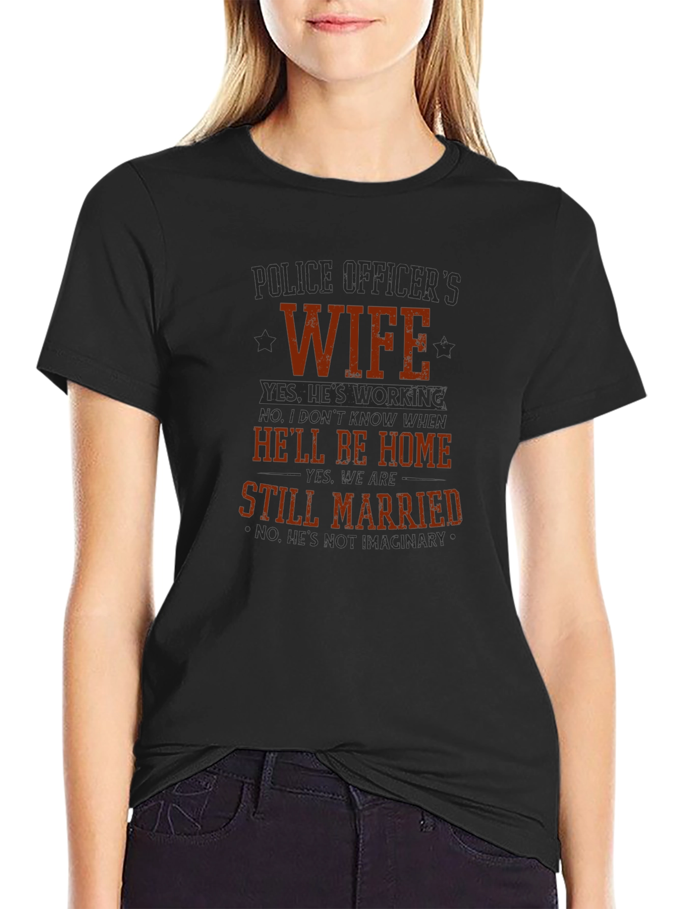Police Officers Wife T-Shirt - Funny Graphic Tee