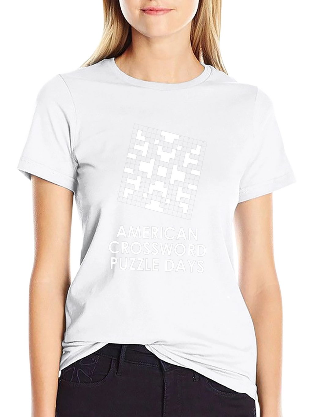 American Crossword Puzzle Days Black T-Shirt