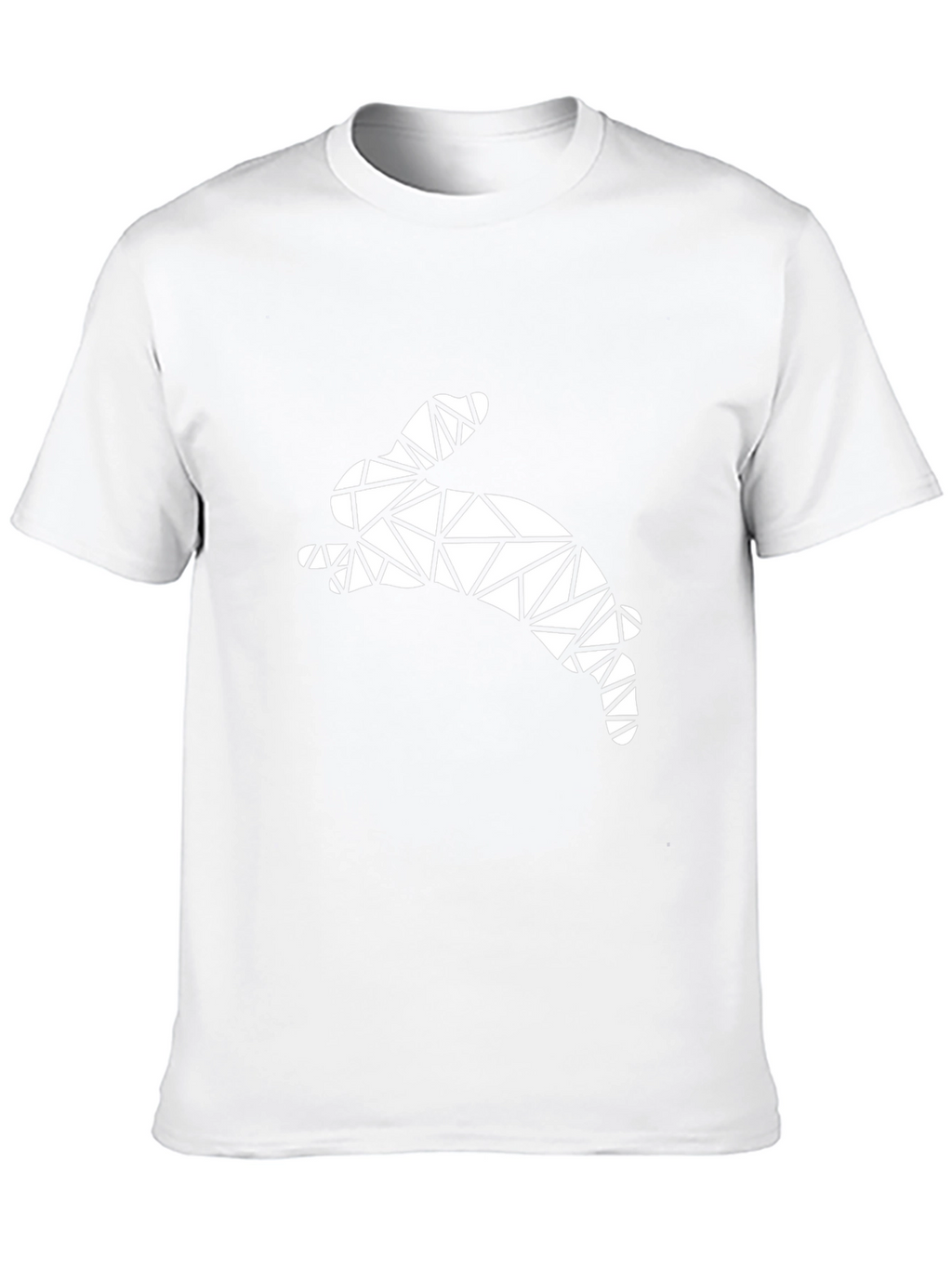 Geometric Rabbit Graphic Tee - Modern Art Shirt
