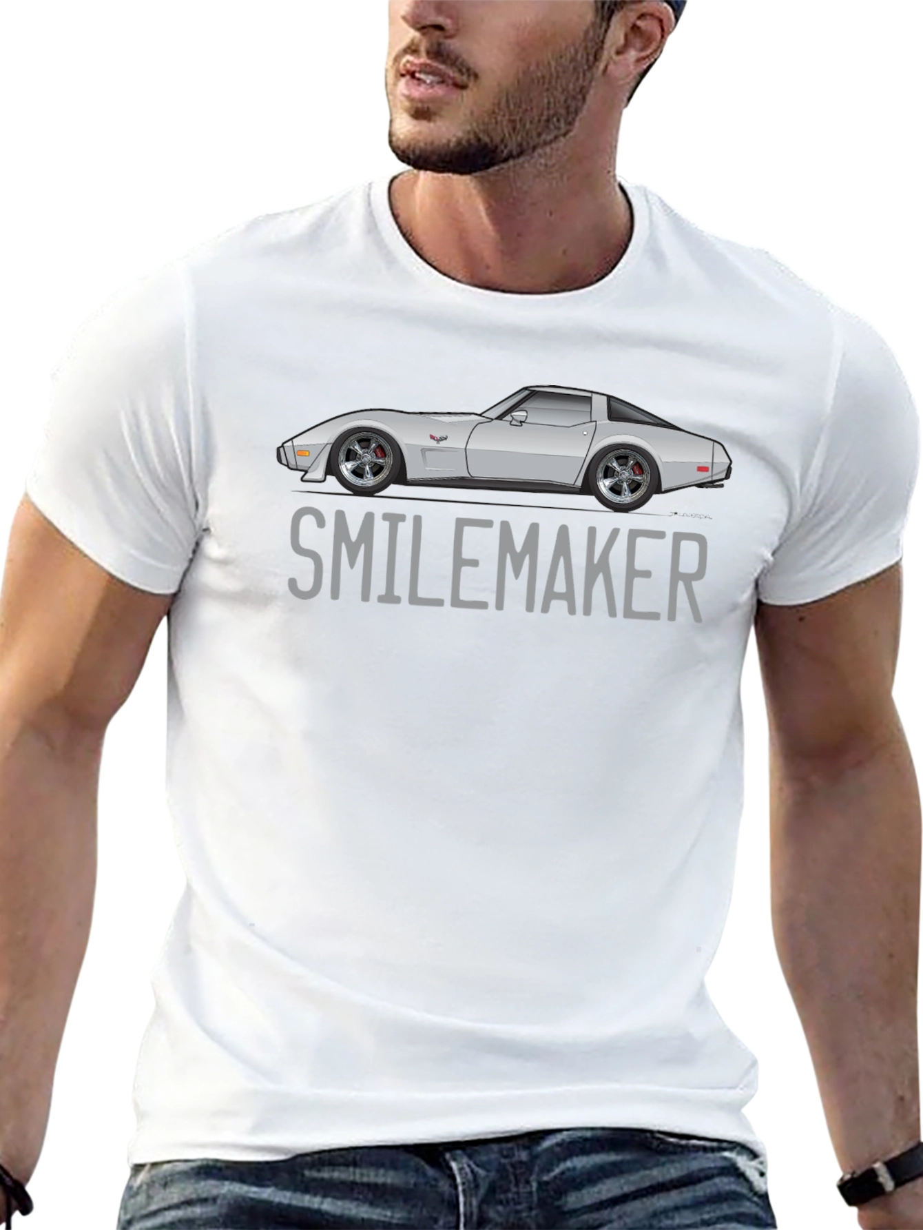 Smilemaker Car Graphic Tee - Cool Car Lover Shirt